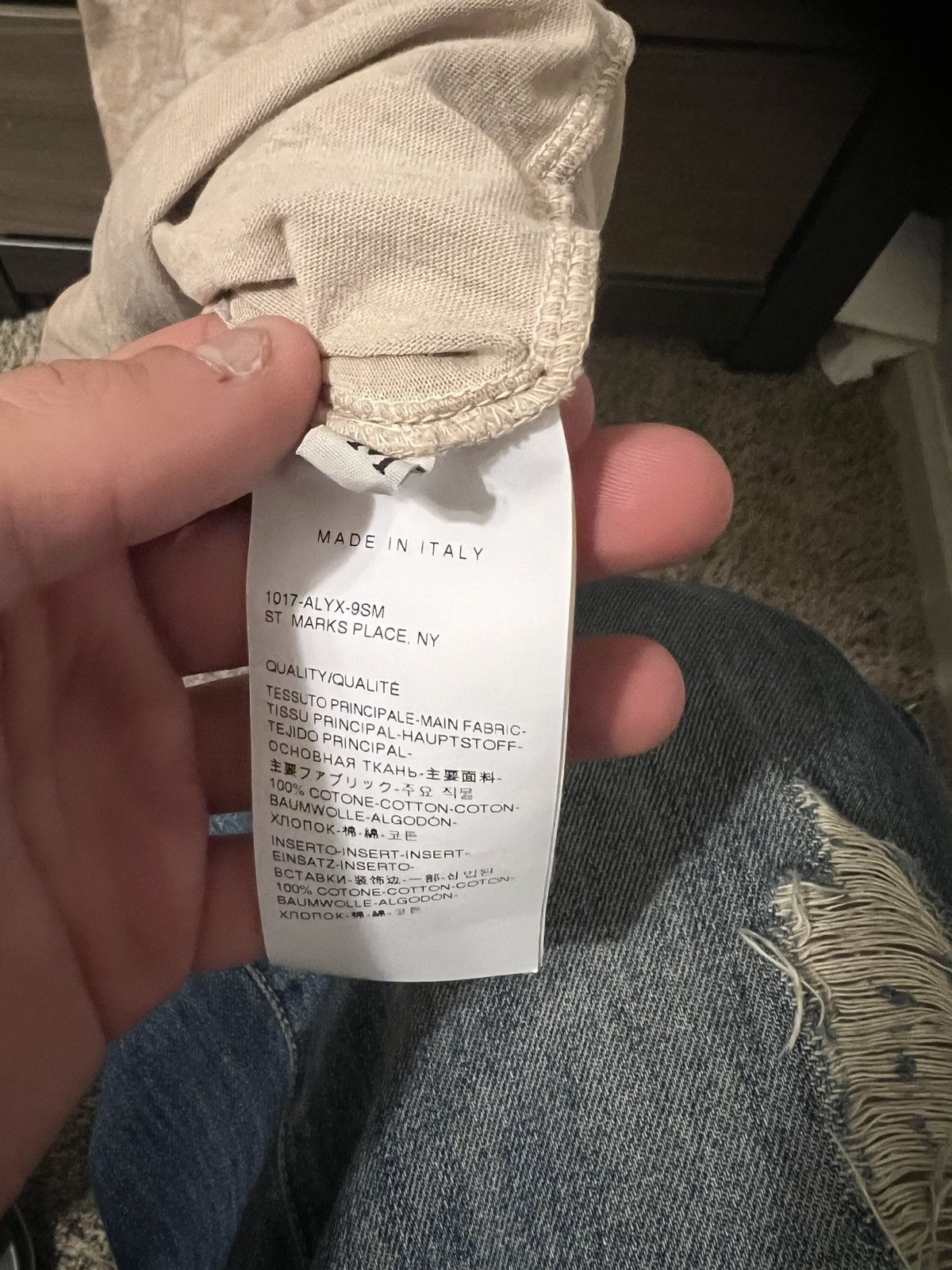 1017 ALYX 9SM 1017 ALYX 9sm Distressed Tee Size US M / EU 48-50 / 2 - 3 Thumbnail
