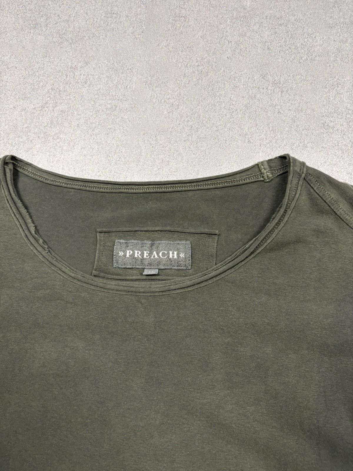 Preach Preach Asymmetrical Long Sleeve Olive Green Top Avant Garde Size M / US 6-8 / IT 42-44 - 8 Thumbnail