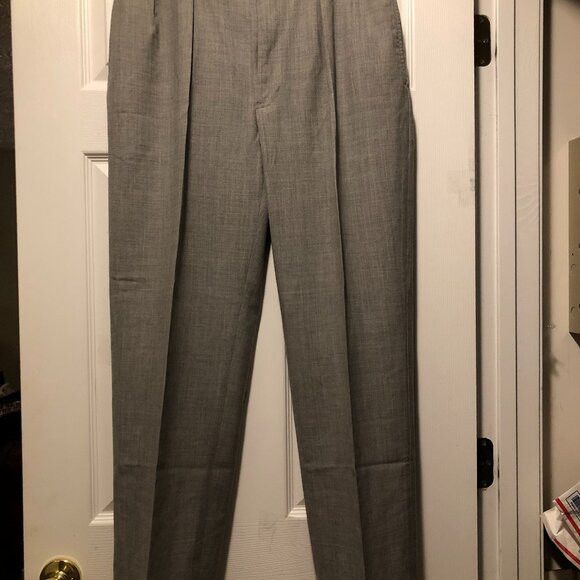 Polo Ralph Lauren polo Ralph Lauren men's gray 100%wool dress pants size:34/31 Size 34S - 1 Thumbnail