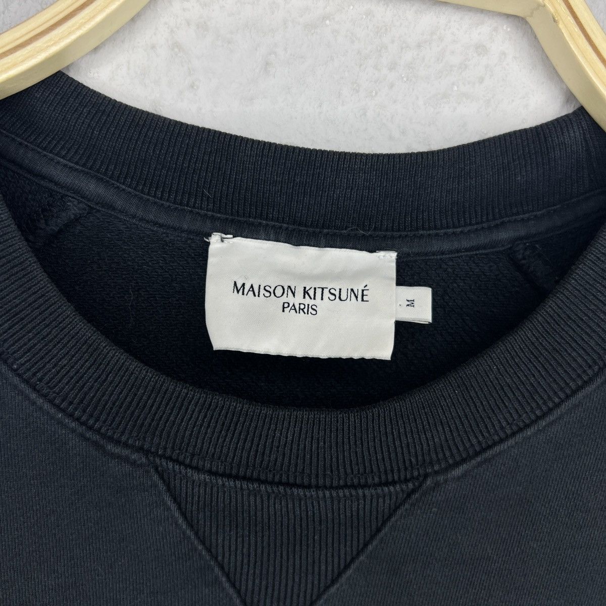 Maison Kitsune MAISON KITSUNE LOGO HEAD FOX SWEATSHIRT CREWNECK BLACK Size US M / EU 48-50 / 2 - 5 Thumbnail