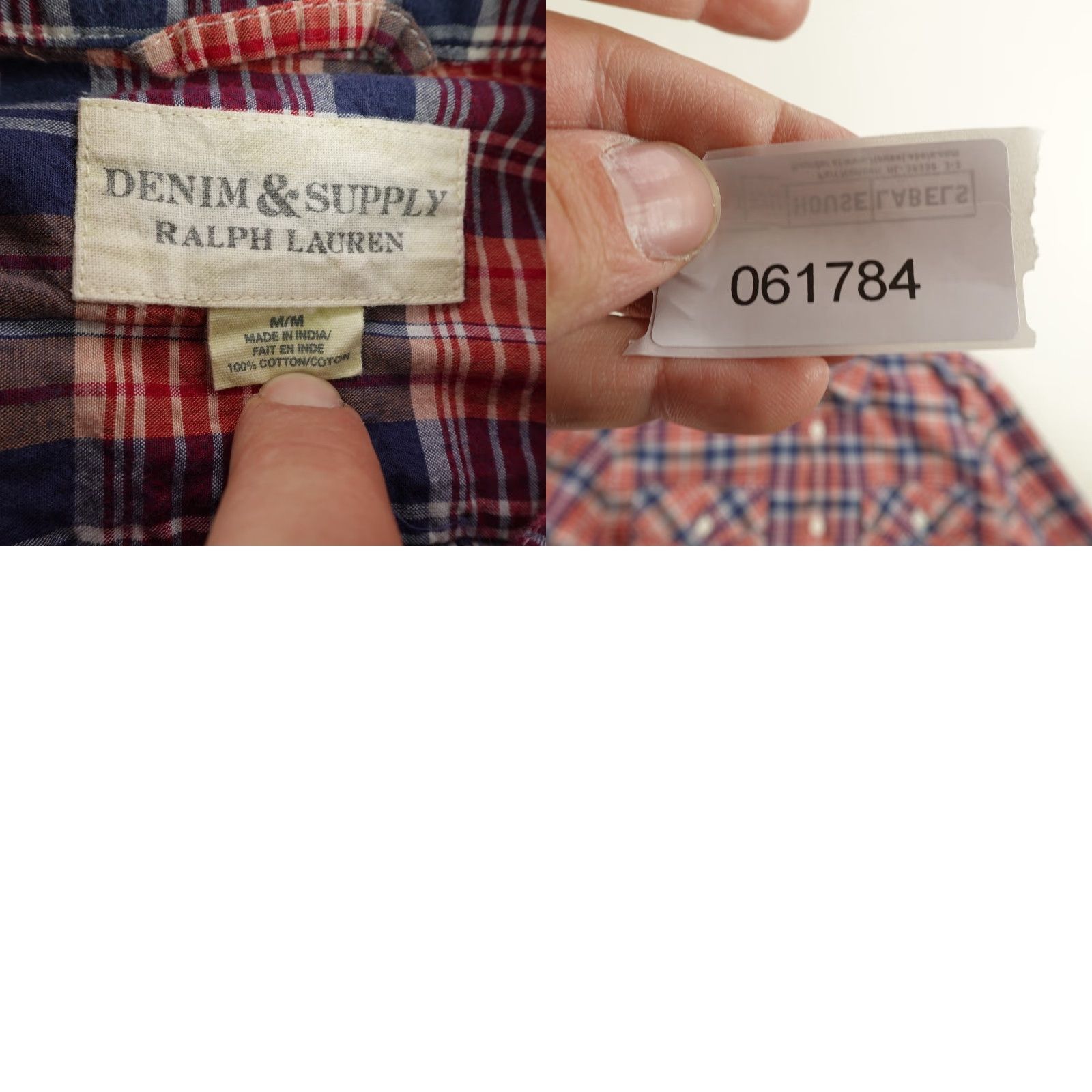 Ralph Lauren Ralph Lauren Denim & Supply Button-Up Shirt Mens Medium Red Blue Plaid Casual Long Sleeve Size US M / EU 48-50 / 2 - 8 Thumbnail