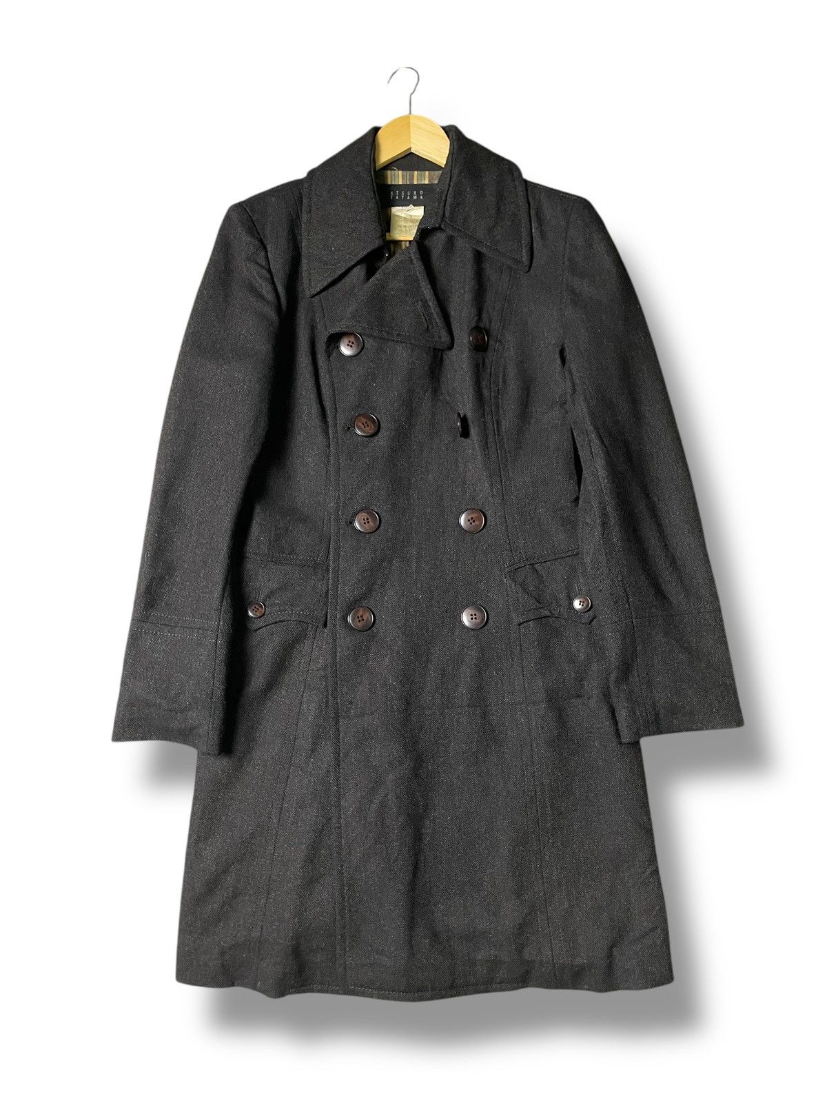 Designer × Japanese Brand × Vintage ATSURO TAYAMA Double Breasted Long Coat (133) Size US XXS / EU 40 - 1 Thumbnail