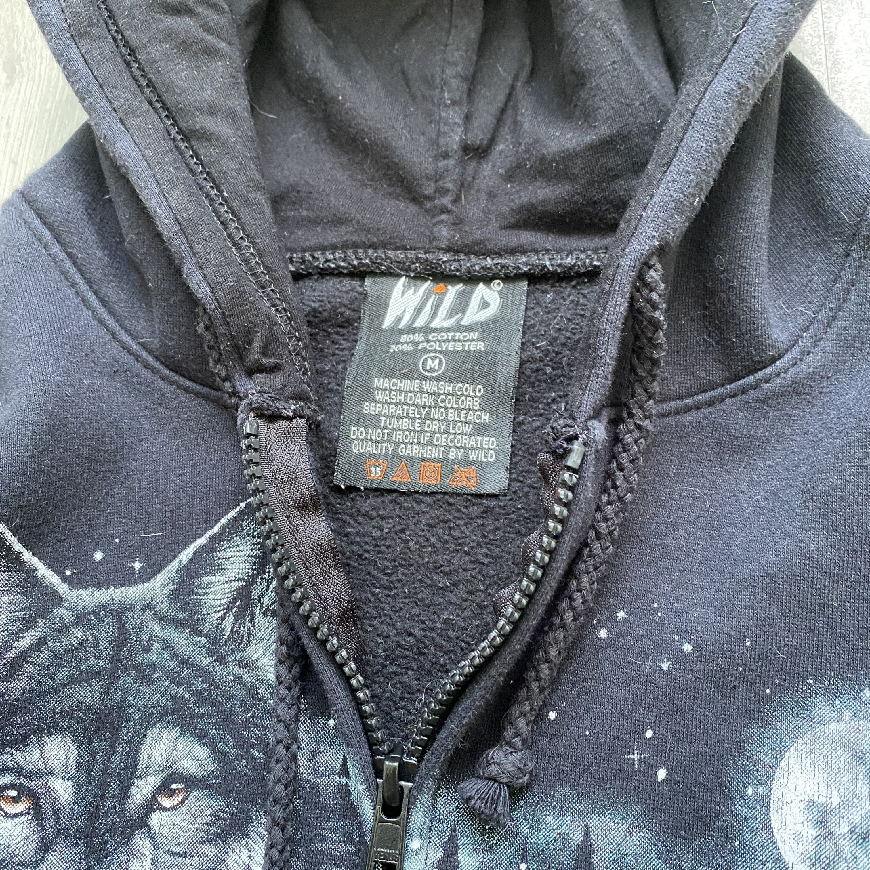 The Mountain 🐺Vintage Wild Wool logo zip up hoodie Y2K Size US XS / EU 42 / 0 - 9 Thumbnail
