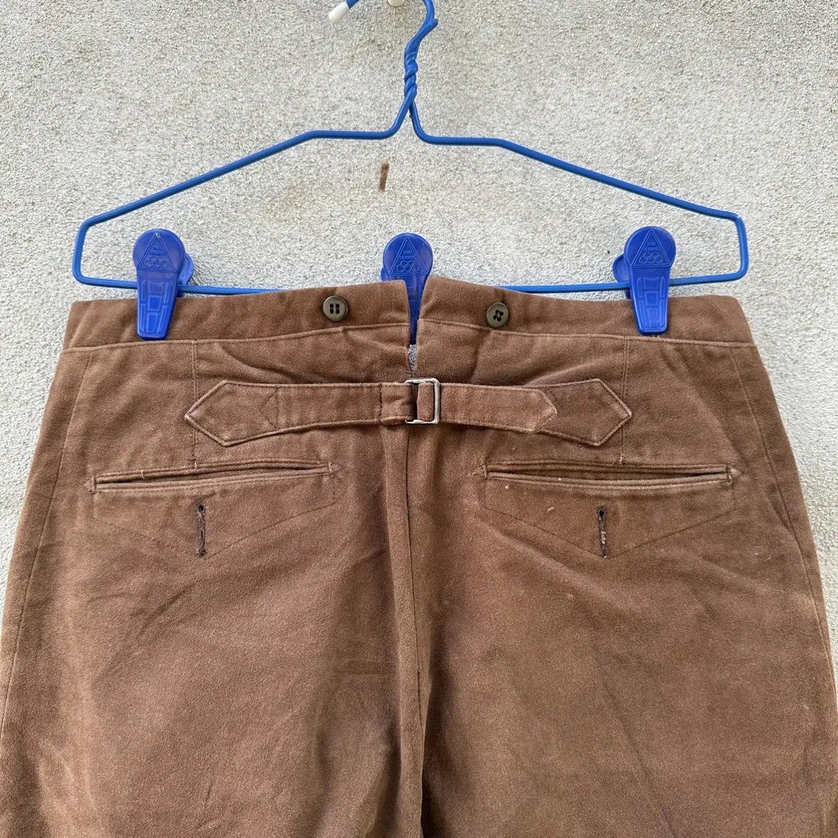 Buckle Black GABARDINE BUCKLE BACK TROUSERS JAPANESE VTG SUSPENDERS PANTS Size US 30 / EU 46 - 13 Thumbnail