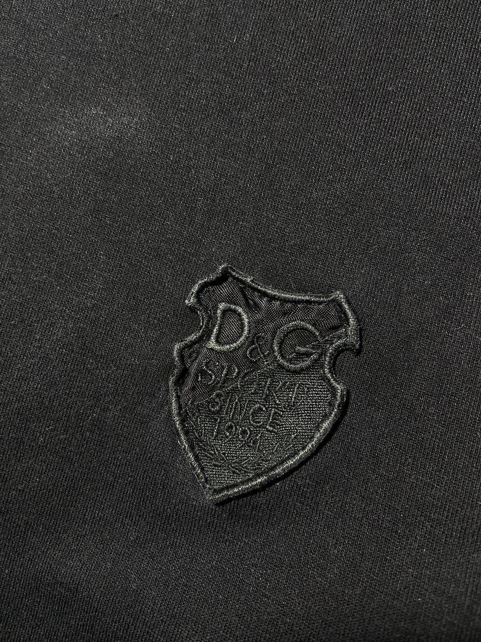 Dolce & Gabbana Dolce & Gabbana Black Embroidered Crest Logo T-Shirt Size US M / EU 48-50 / 2 - 4 Thumbnail