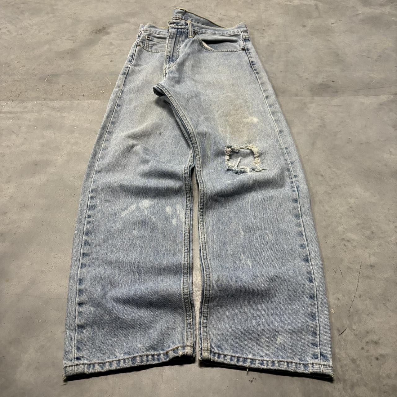 Japanese Brand × Levi's Crazy Vintage Y2K/2000s Grunge Light Wash Distressed Levis Denim Jeans! Size US 34 / EU 50 - 3 Thumbnail