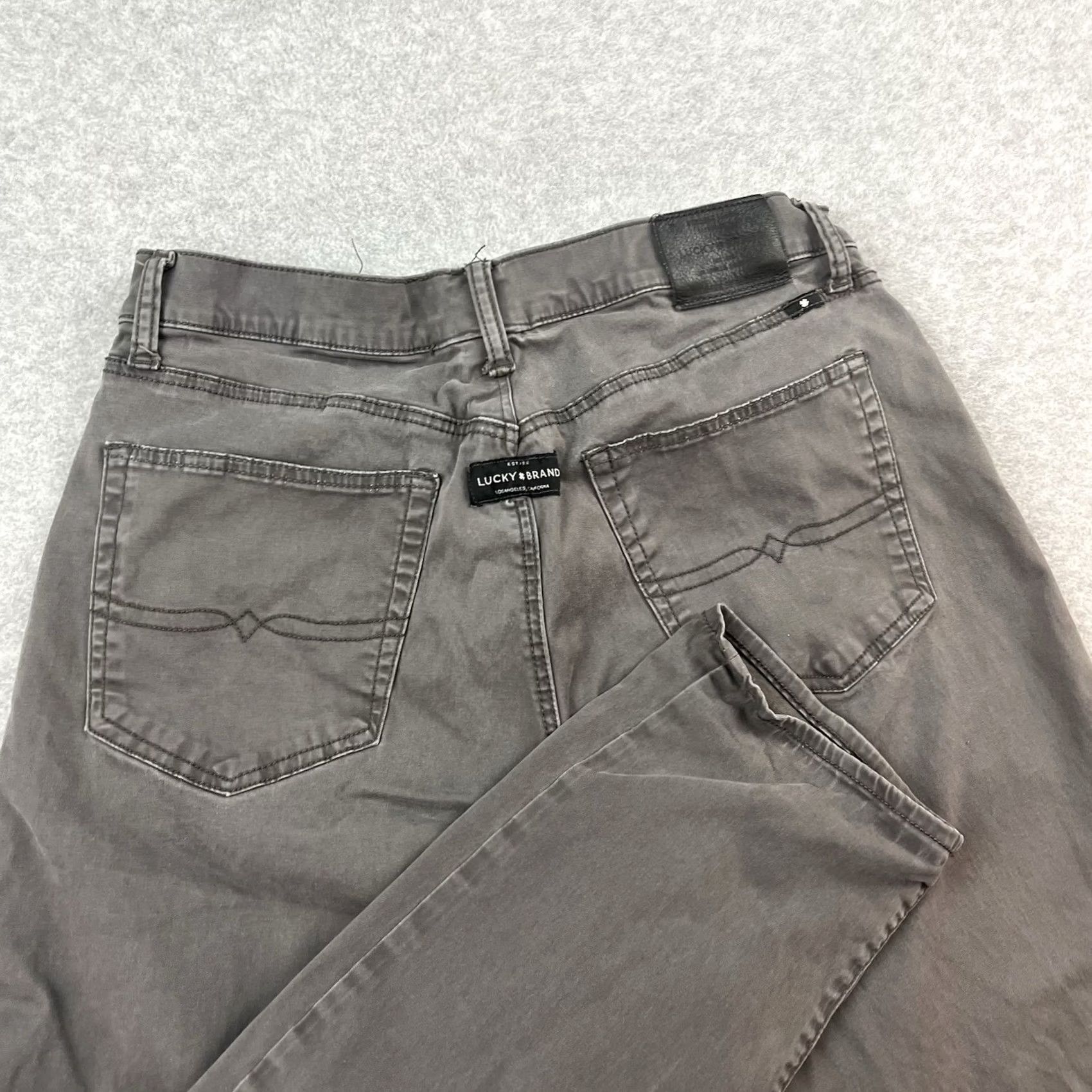 Lucky Brand Lucky Brand Pants Mens Slim Fit 34x30 Gray Cotton Blend Casual Workwear Size US 34 / EU 50 - 4 Thumbnail