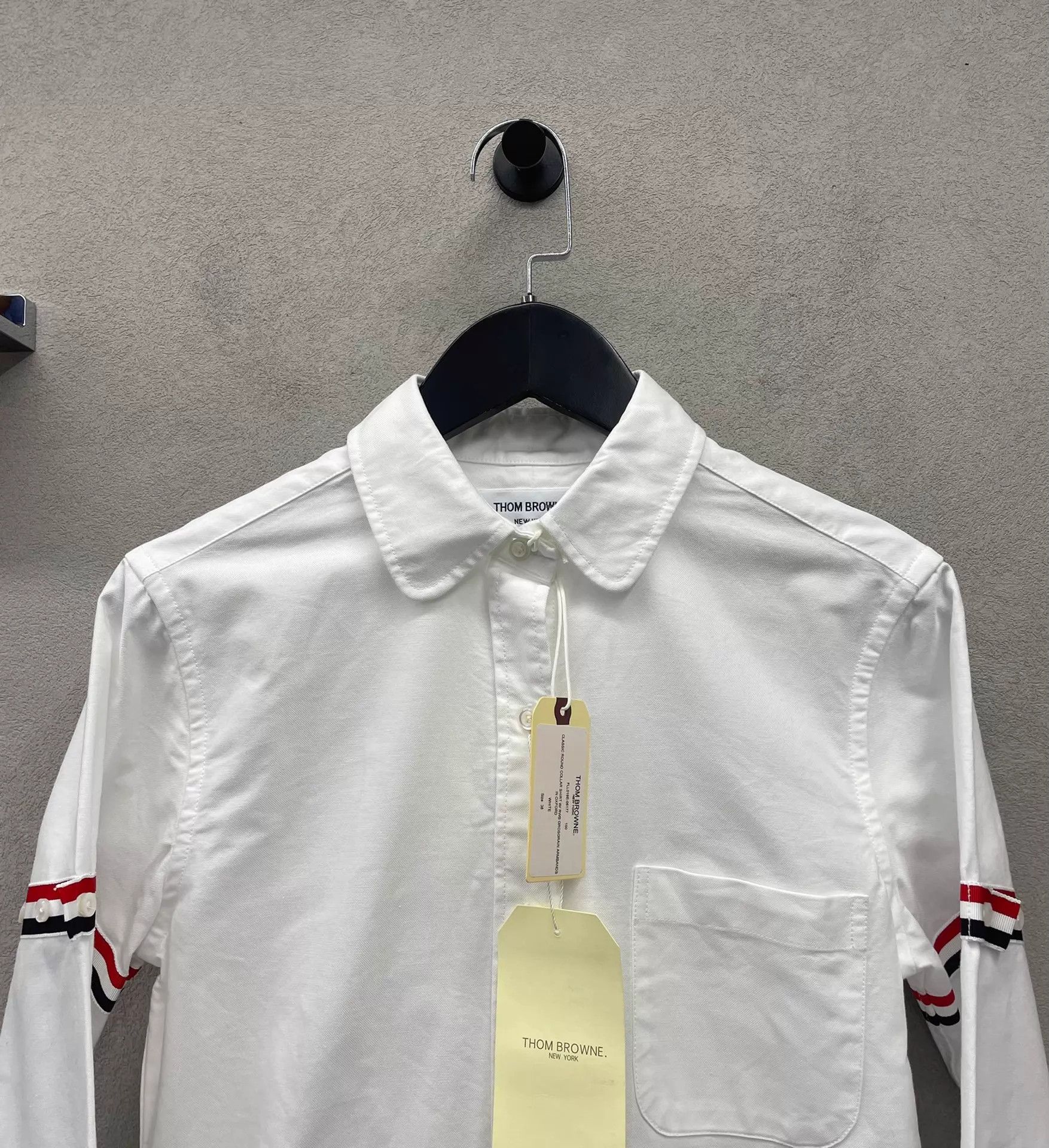 Thom Browne THOM BROWNE White Striped Cuff Button LS Shirt 38 New Size XS / US 0-2 / IT 36-38 - 4 Thumbnail