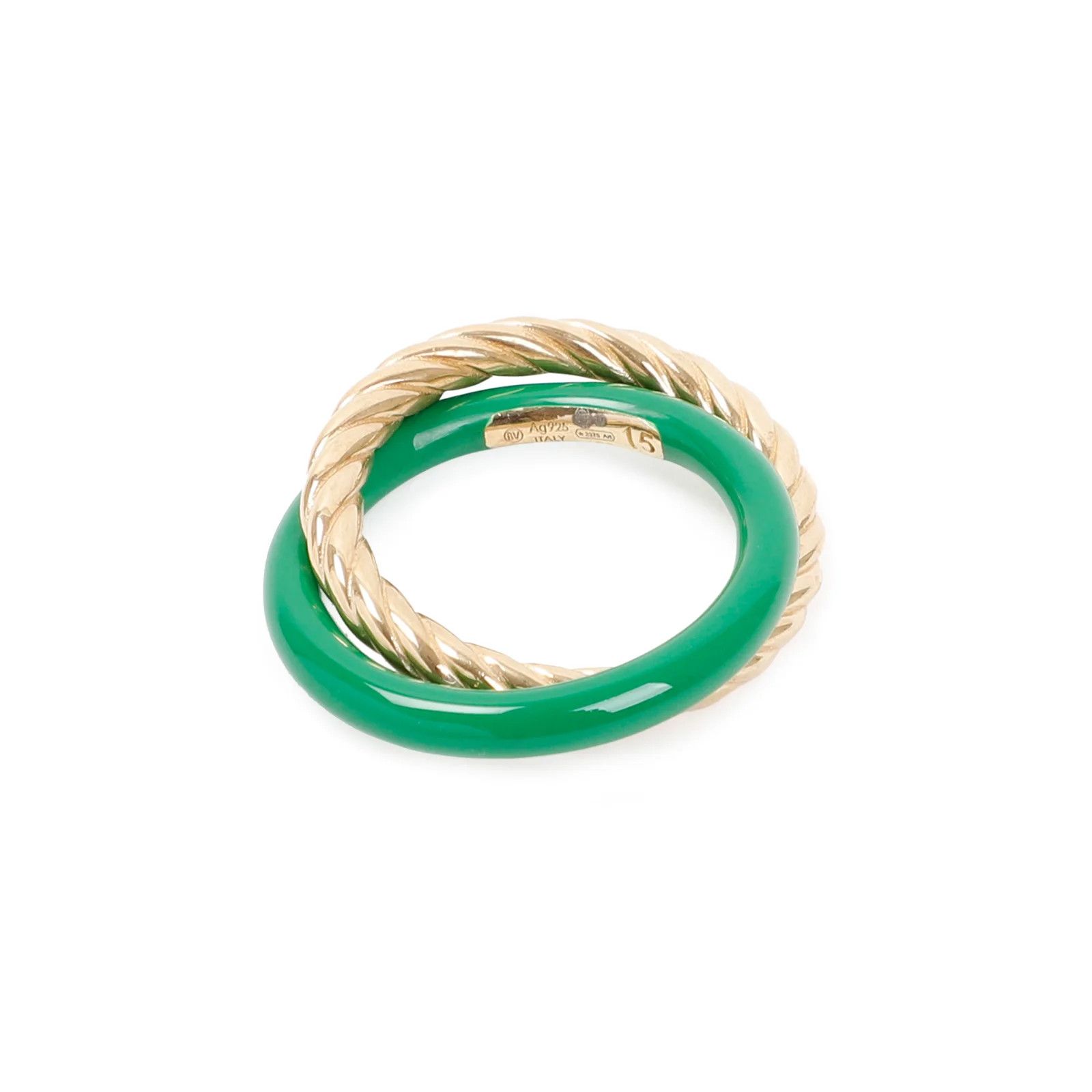 Bottega Veneta o1n1vont0425 Size: 11 / Ring in Gold/Parakeet Size ONE SIZE - 2 Thumbnail