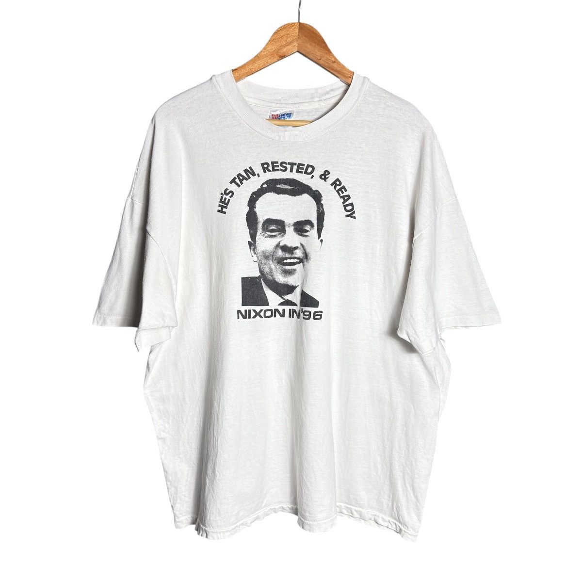 Vintage Vintage 90s Richard Nixon Tee Size US XL / EU 56 / 4 - 1 Thumbnail