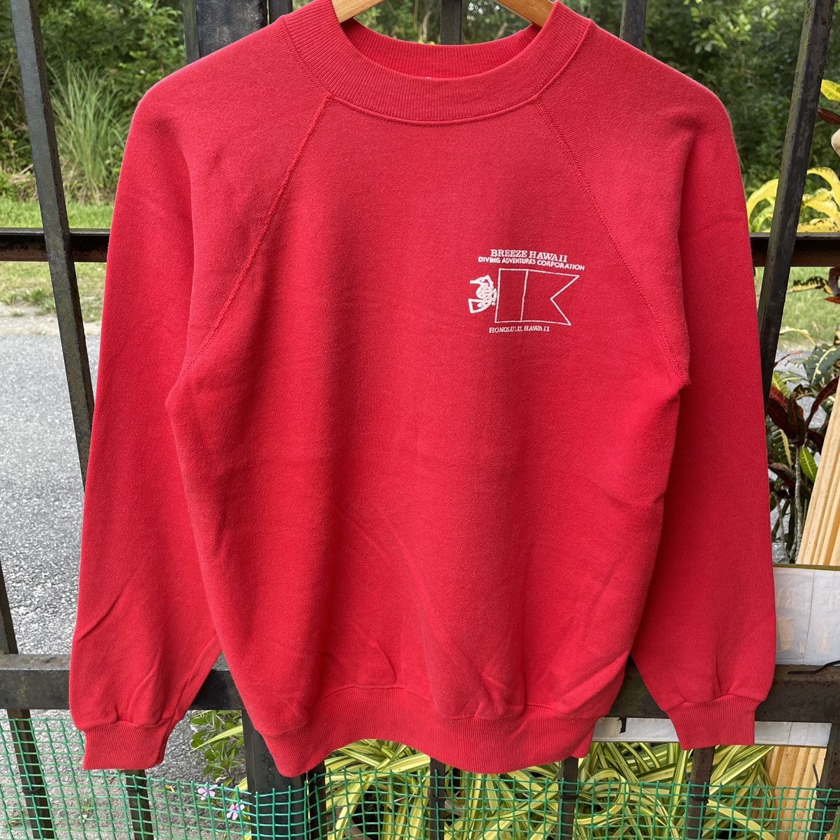 Hanes 🔥Vintage 80s Breeze Hawaii Diving Big Logo Sweatshirts Size US S / EU 44-46 / 1 - 5 Thumbnail