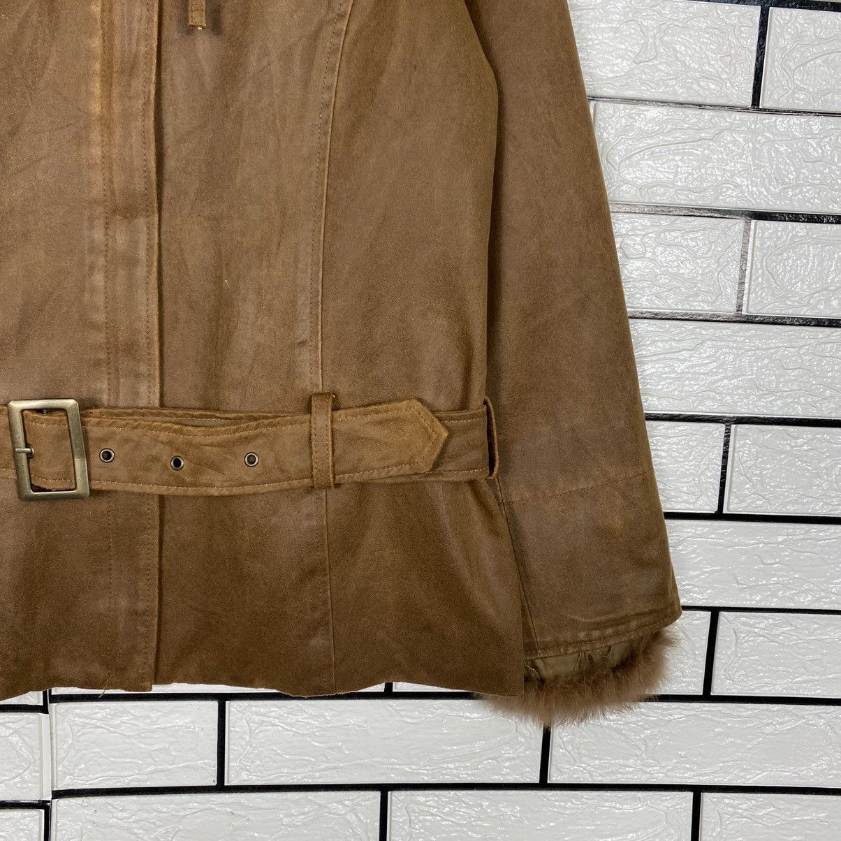Japanese Brand 📌Vintage Leather Jacket Miscelanny Fur Size US XXS / EU 40 - 6 Thumbnail