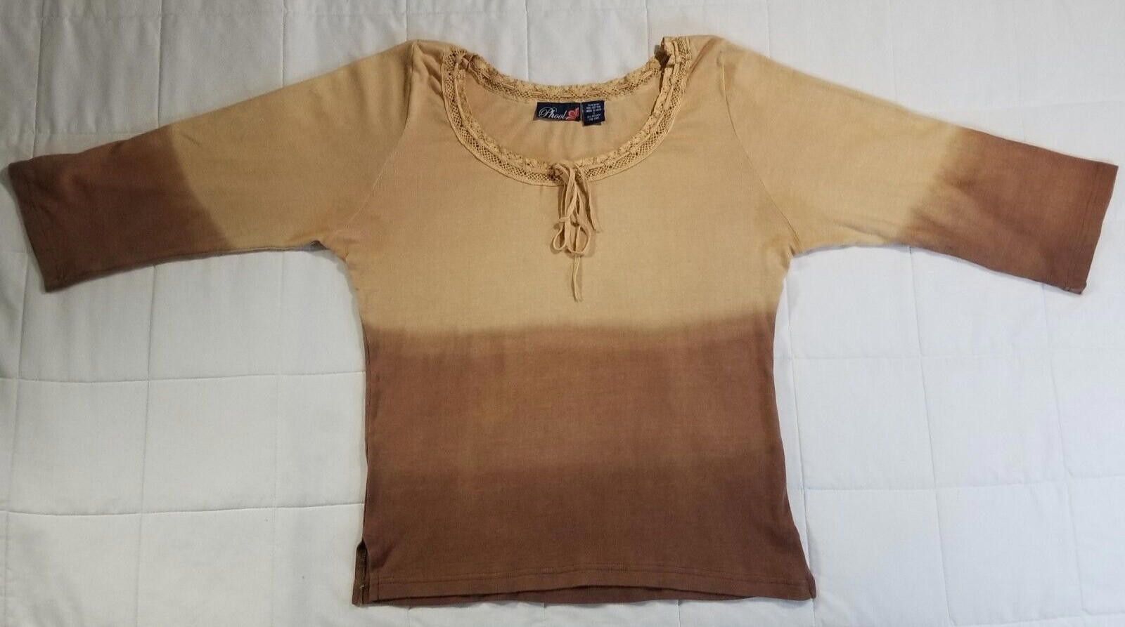 the POOL aoyama Phool Small Long Sleeve Gradient Beige to Pink Top Size S / US 4 / IT 40 - 1 Thumbnail