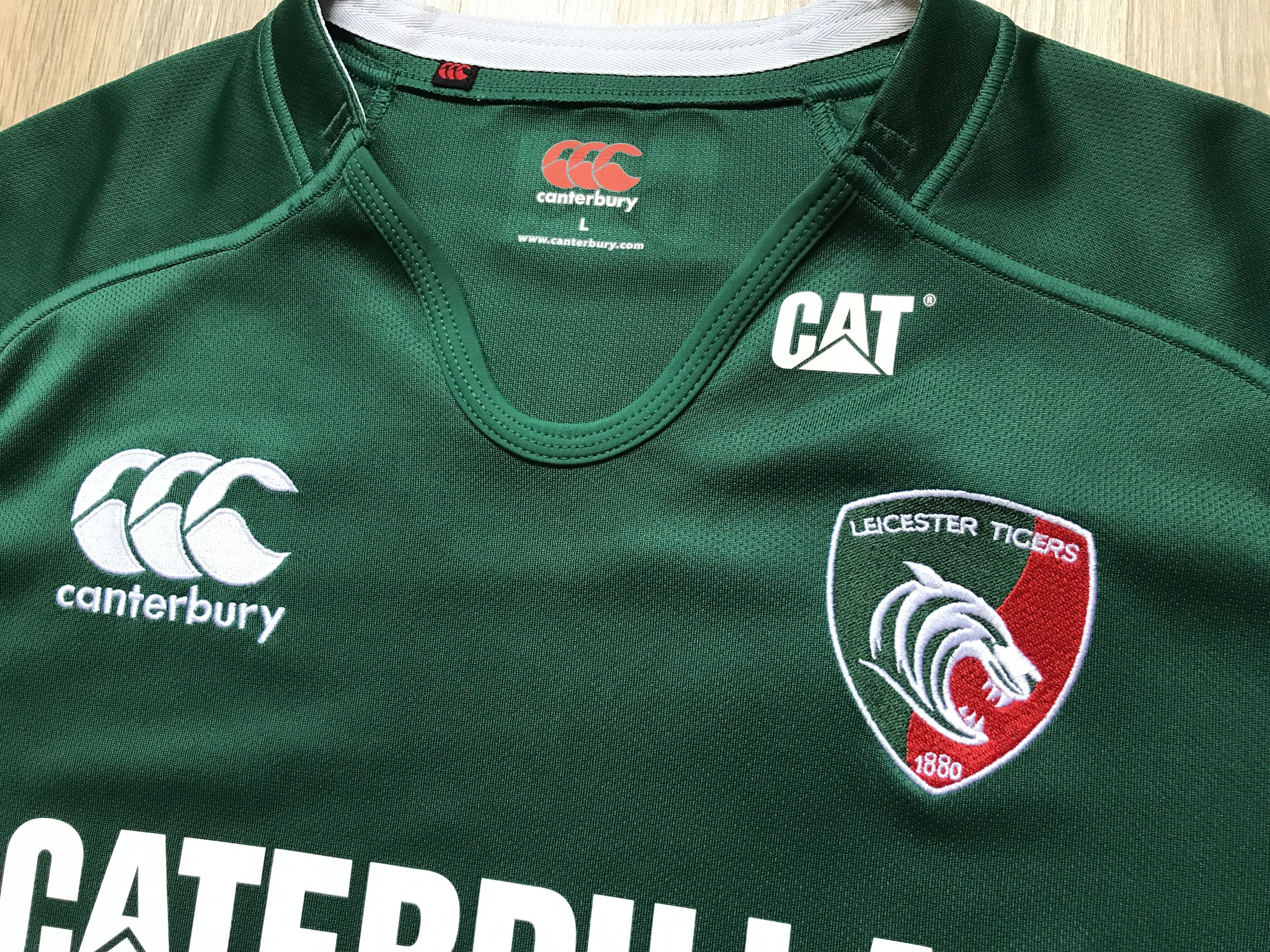 Canterbury of New Zealand × Caterpillar Canterbury Leicester Tigers Rugby Jersey Size US L / EU 52-54 / 3 - 4 Thumbnail