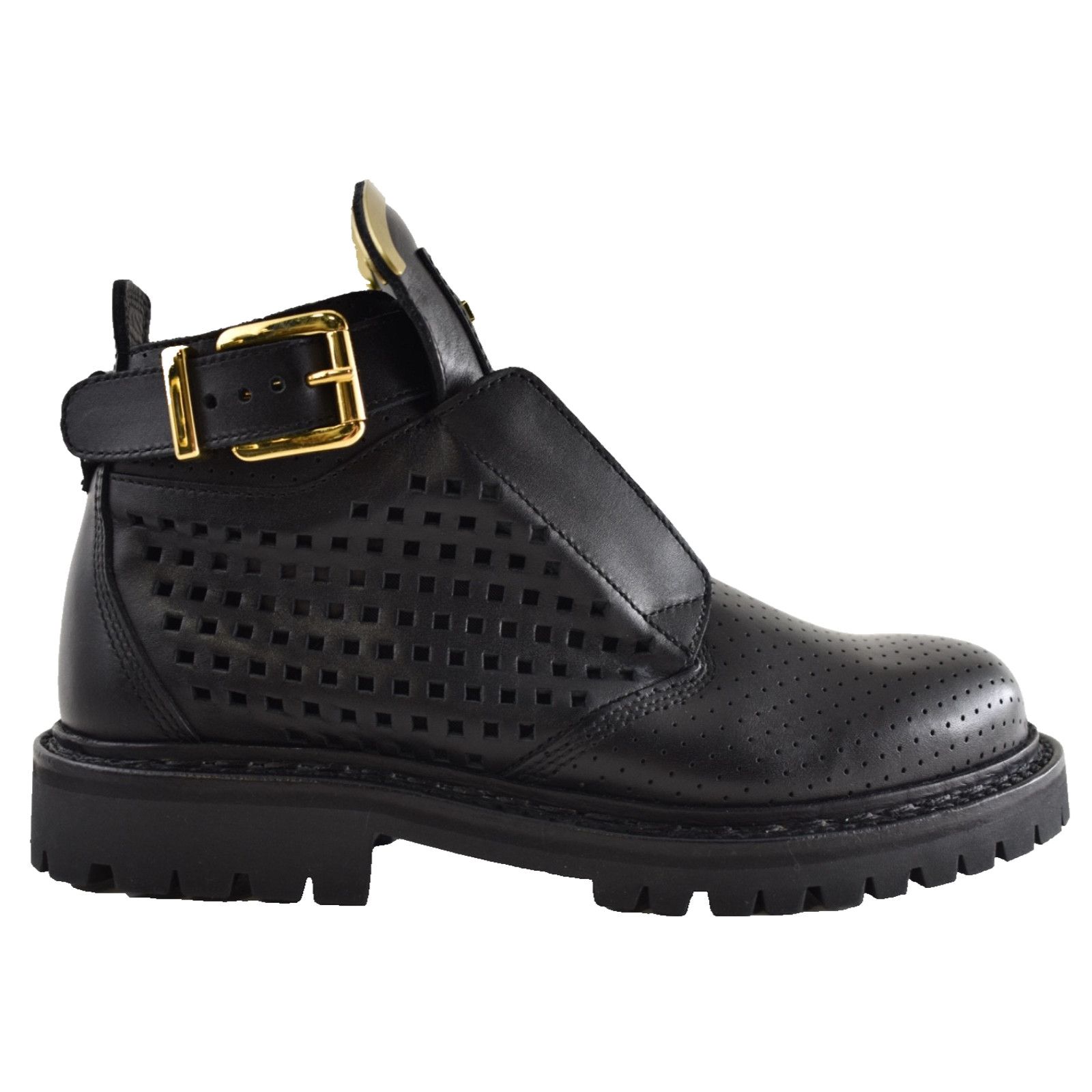 Balmain Balmain King Taiga Ranger Black Biker Moto Short Boot 36 Size US 6 / IT 36 - 1 Thumbnail