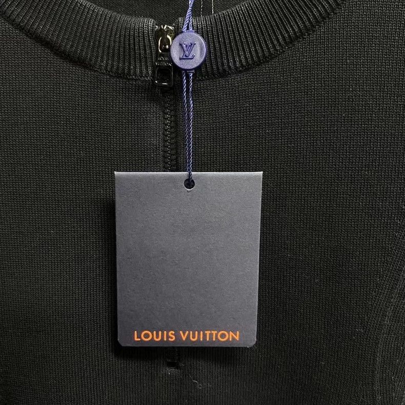 Louis Vuitton Louis Vuitton Black half zip knit logo short sleeve Size US XXL / EU 58 / 5 - 4 Thumbnail