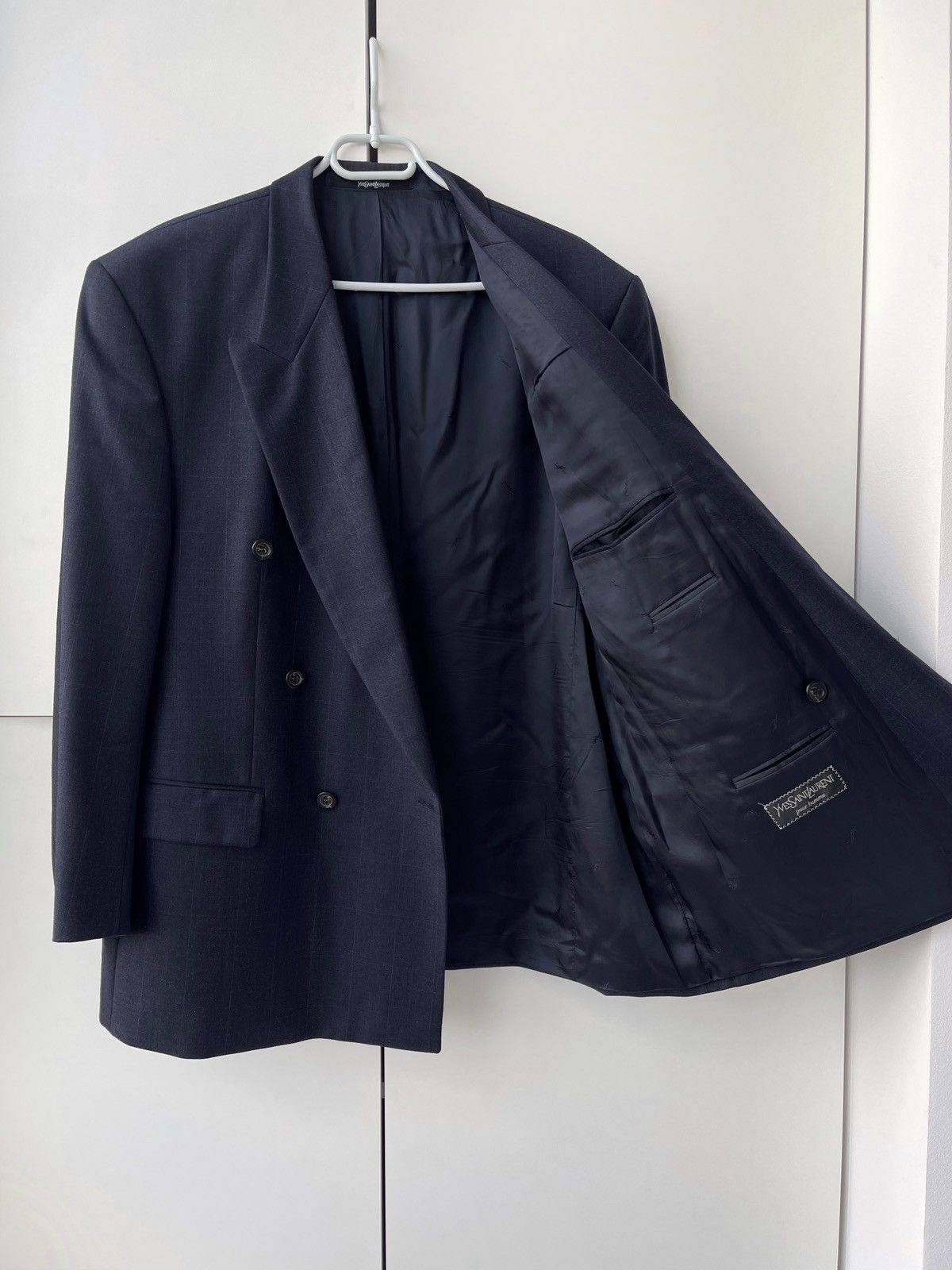 Yves Saint Laurent Vintage Yves Saint Laurent Double Breasted Blazer Size 52R - 3 Thumbnail