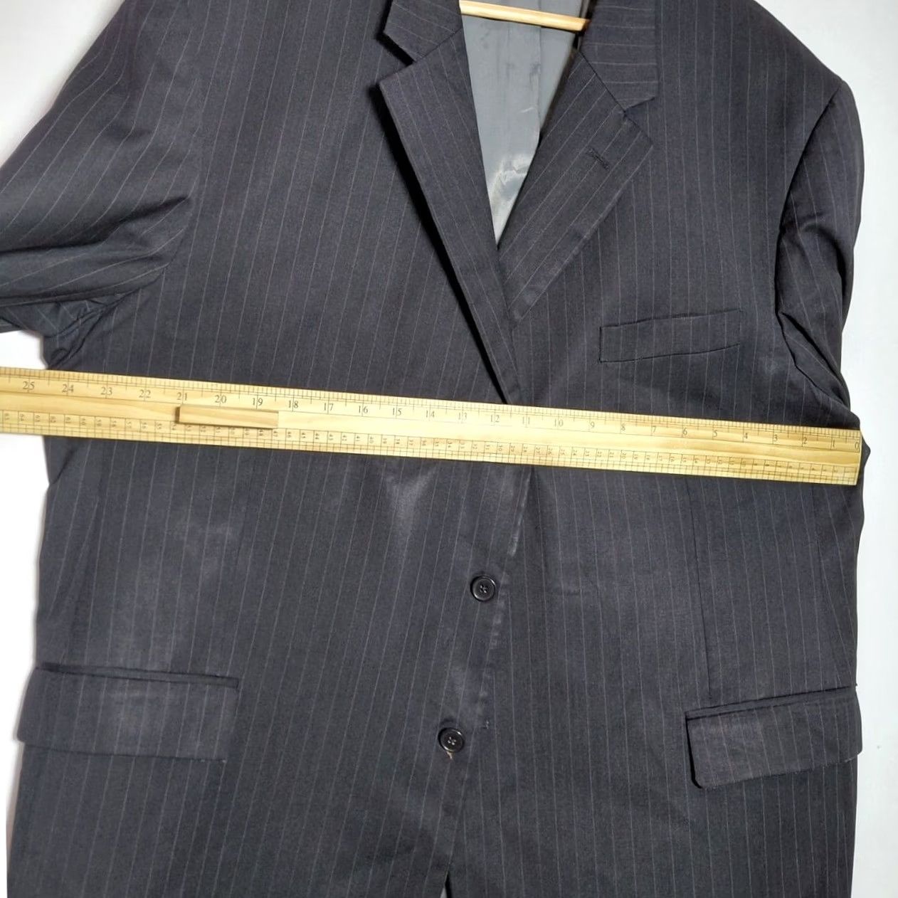 Vintage Gianfranco Ruffini Italy Worsted Wool Blazer Gray 52 Size 52R - 7 Thumbnail