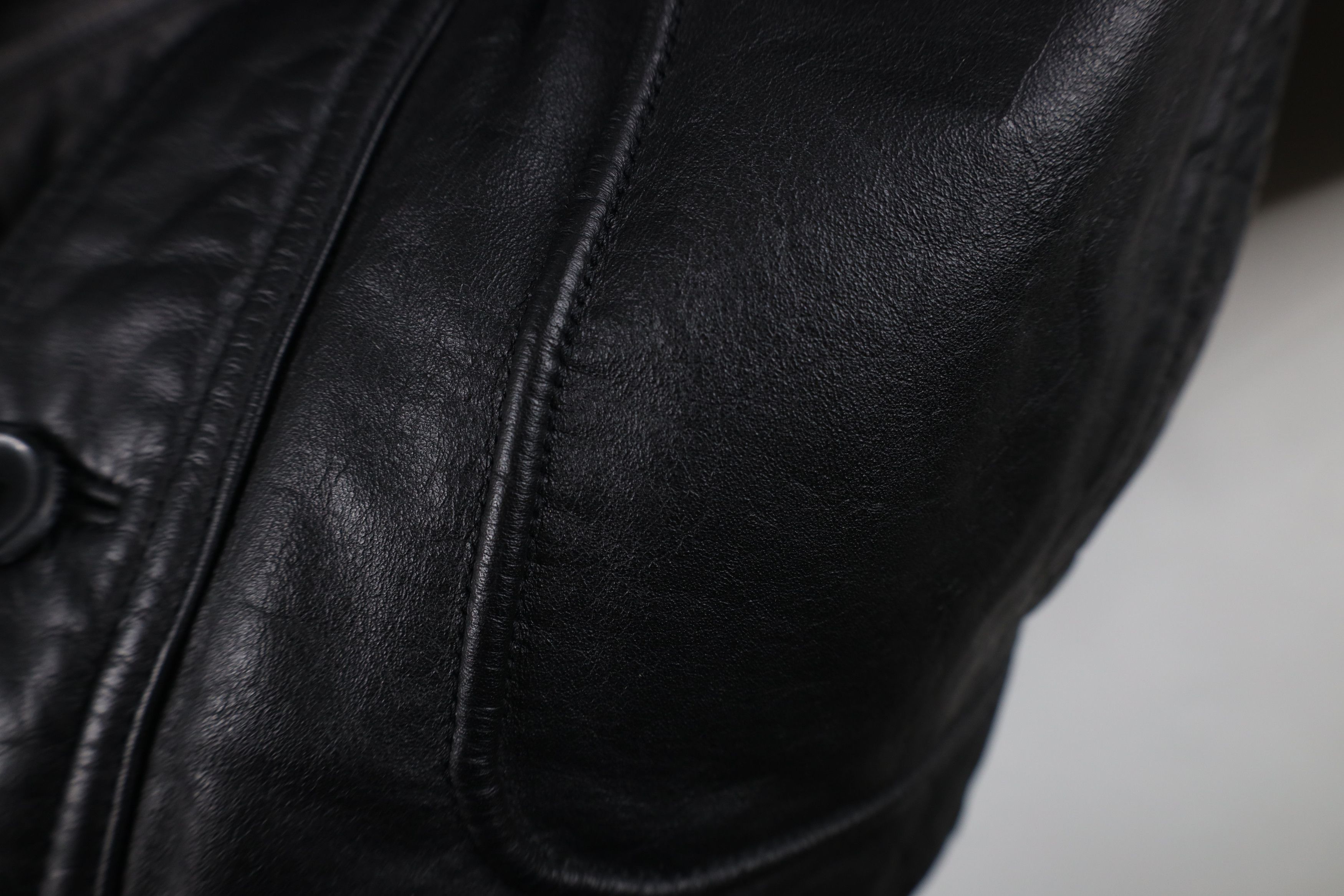 Vintage Vintage 90s Streetwear Leather Chore Barn Jacket Black Size M / US 6-8 / IT 42-44 - 5 Thumbnail
