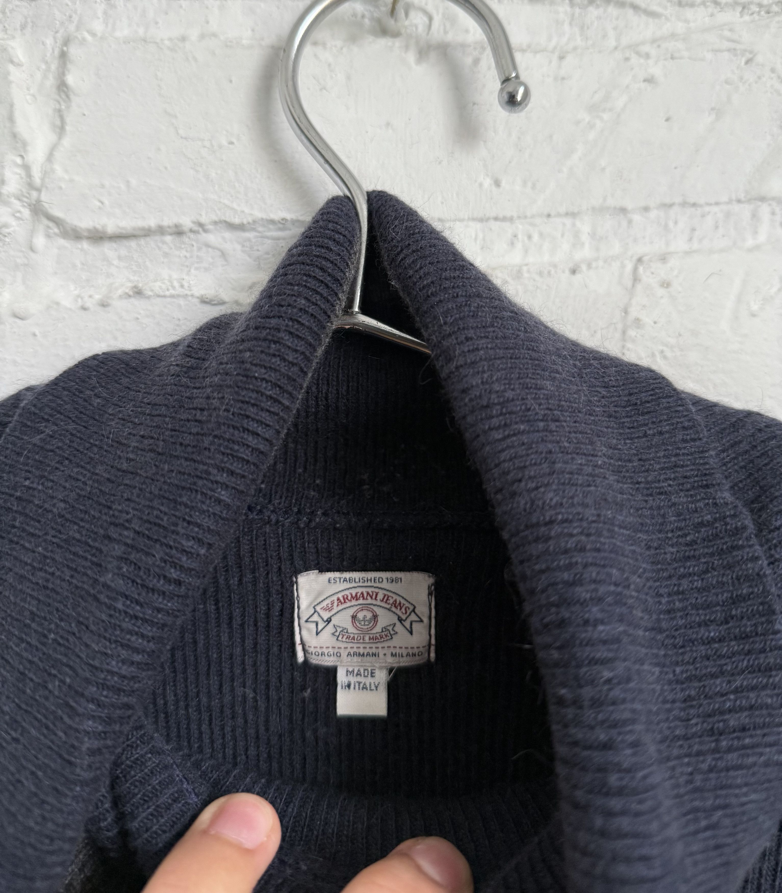 Giorgio Armani Vintage 90s Armani Jeans Basic wool golf top sweater y2k Size M / US 6-8 / IT 42-44 - 3 Thumbnail