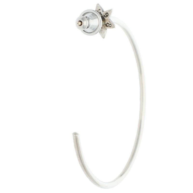 Chrome Hearts Chrome Hearts Silver Star Hoop Earring Size ONE SIZE - 2 Thumbnail