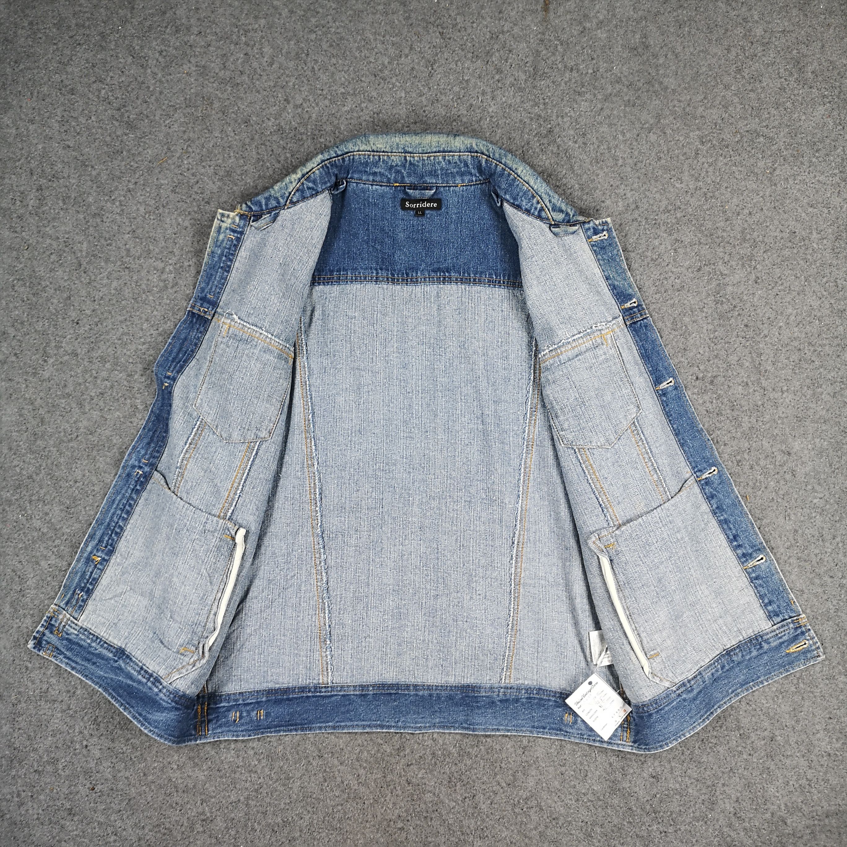 Japanese Brand Japanese Brand Sorridere Denim Trucker Jacket Size US L / EU 52-54 / 3 - 3 Thumbnail