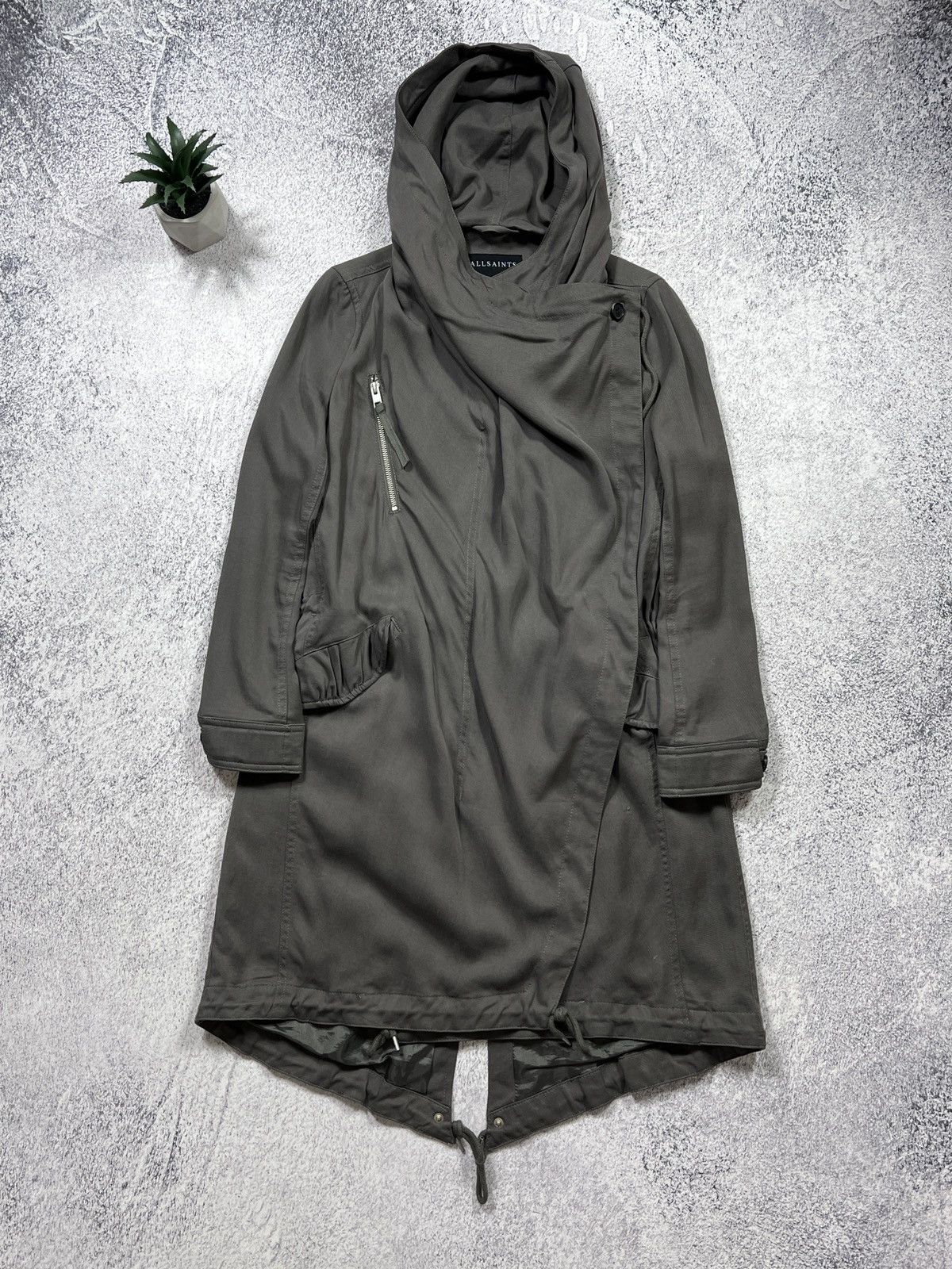 Allsaints Allsaints Portere Parka Asymmetric Jacket Coat Size S / US 4 / IT 40 - 2 Thumbnail