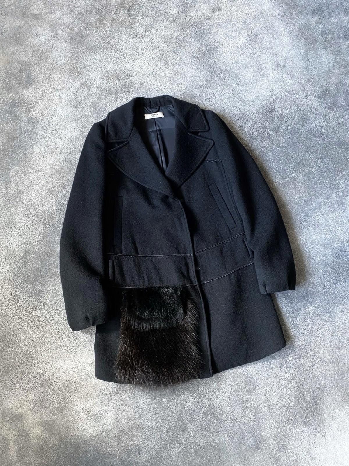 Prada FW2006 Prada Runway Fur Raccon Pocket / Wool Coat Women Size S / US 4 / IT 40 - 4 Thumbnail