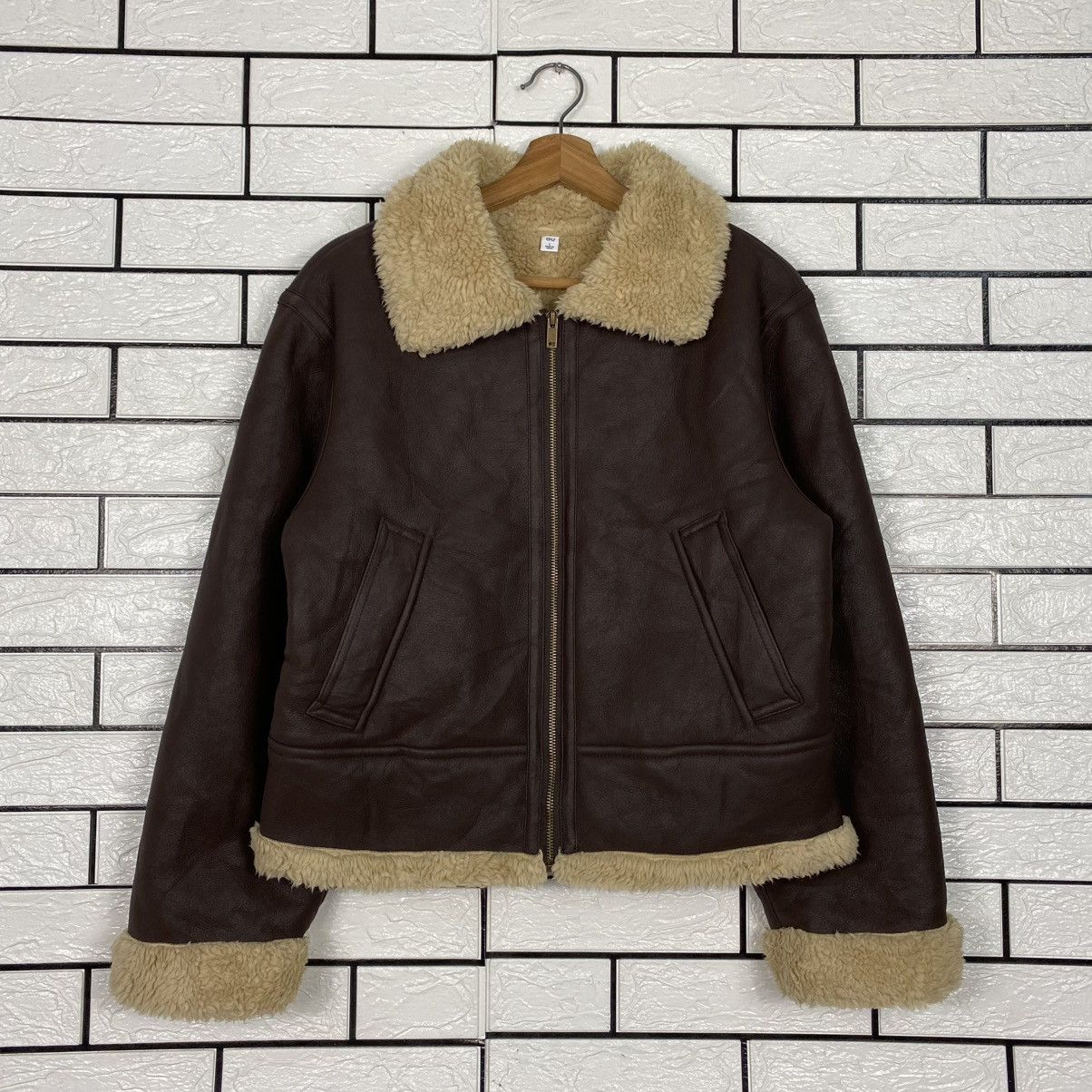 Japanese Brand 🔥VTG SOFT LEATHER JACKET SHEARLING BLANKET GU ISSEY MIYAKE Size US L / EU 52-54 / 3 - 1 Thumbnail