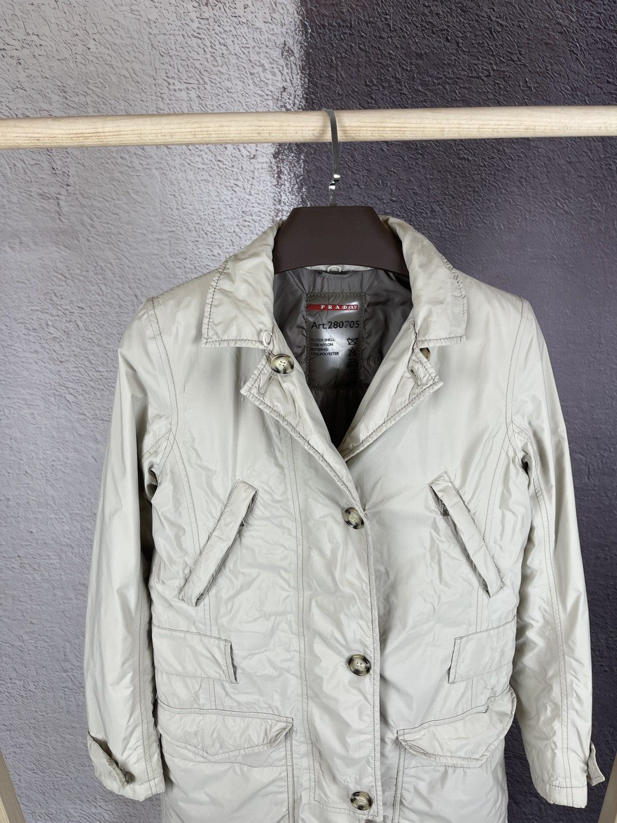 Prada × Vintage Prada red tab vintage nylon gore-tex coat jacket art. 280705 Size S / US 4 / IT 40 - 3 Thumbnail
