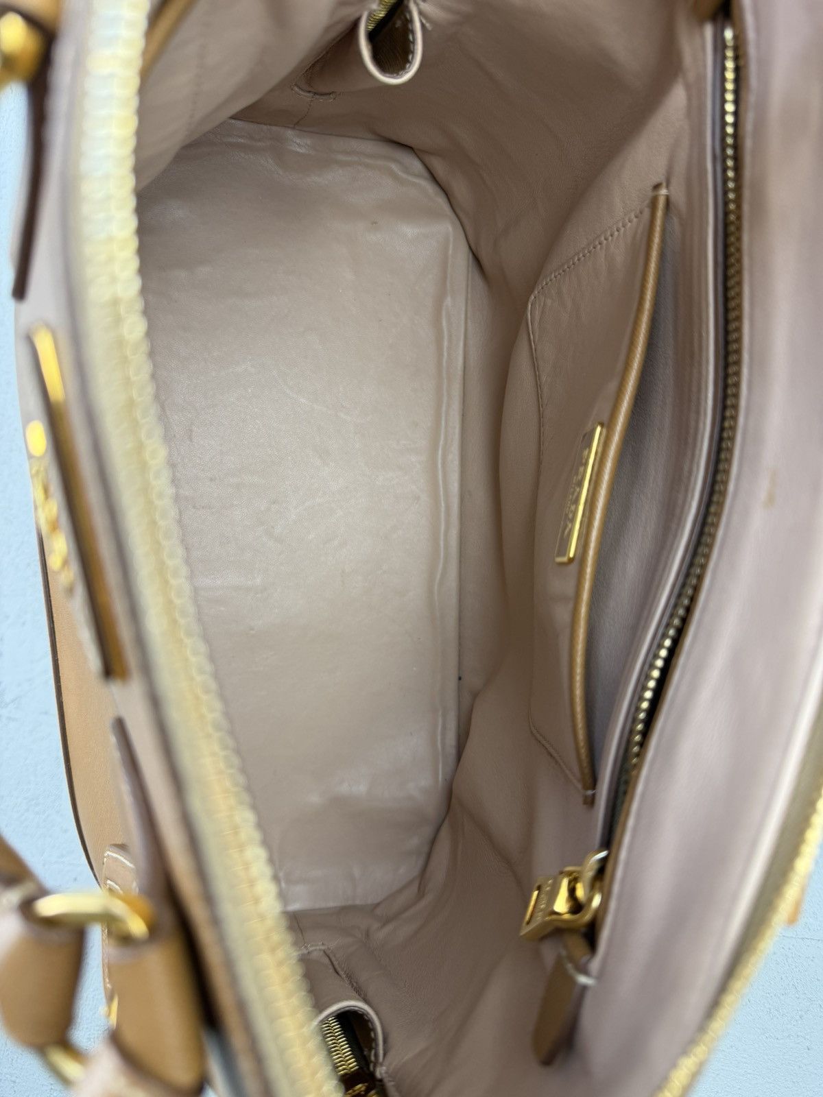 Prada Prada Saffiano Lux Caramel + Mimo Size ONE SIZE - 14 Thumbnail