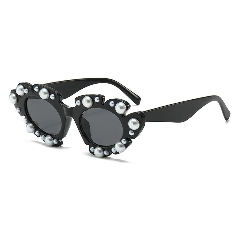 Vintage Luxury Flowers Pearls Sunglasses Size ONE SIZE - 4 Thumbnail