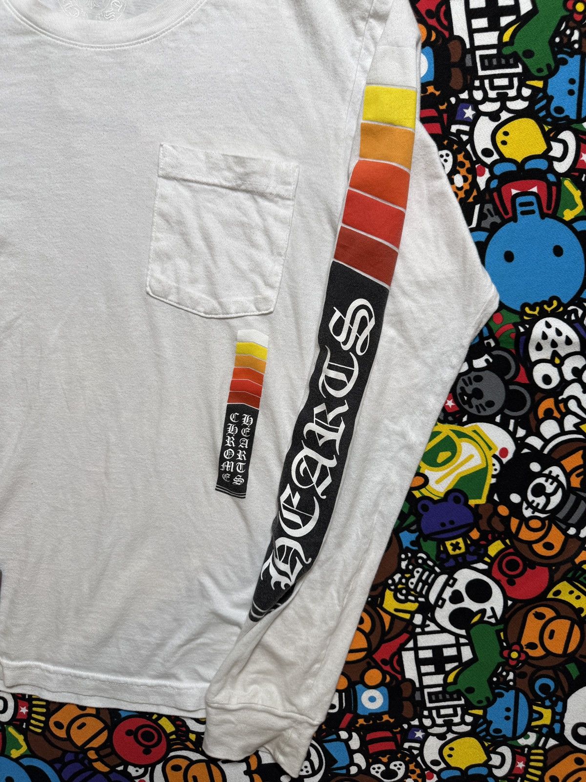 Chrome Hearts Chrome Hearts White Charge Up Long Sleeve Tee Size US S / EU 44-46 / 1 - 4 Thumbnail