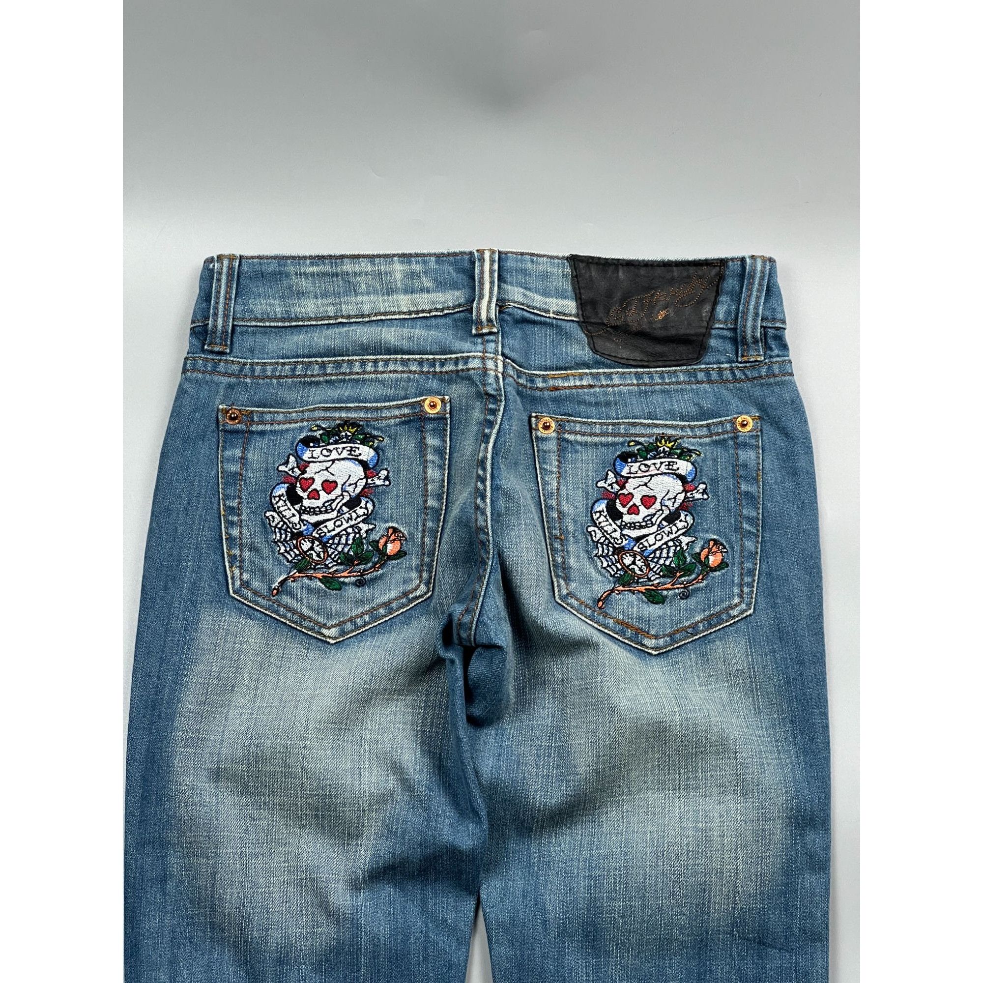Ed Hardy Ed Hardy Embroidered Denim Jeans Pants (Y0813) Size 26" / US 2 / IT 38 - 10 Thumbnail