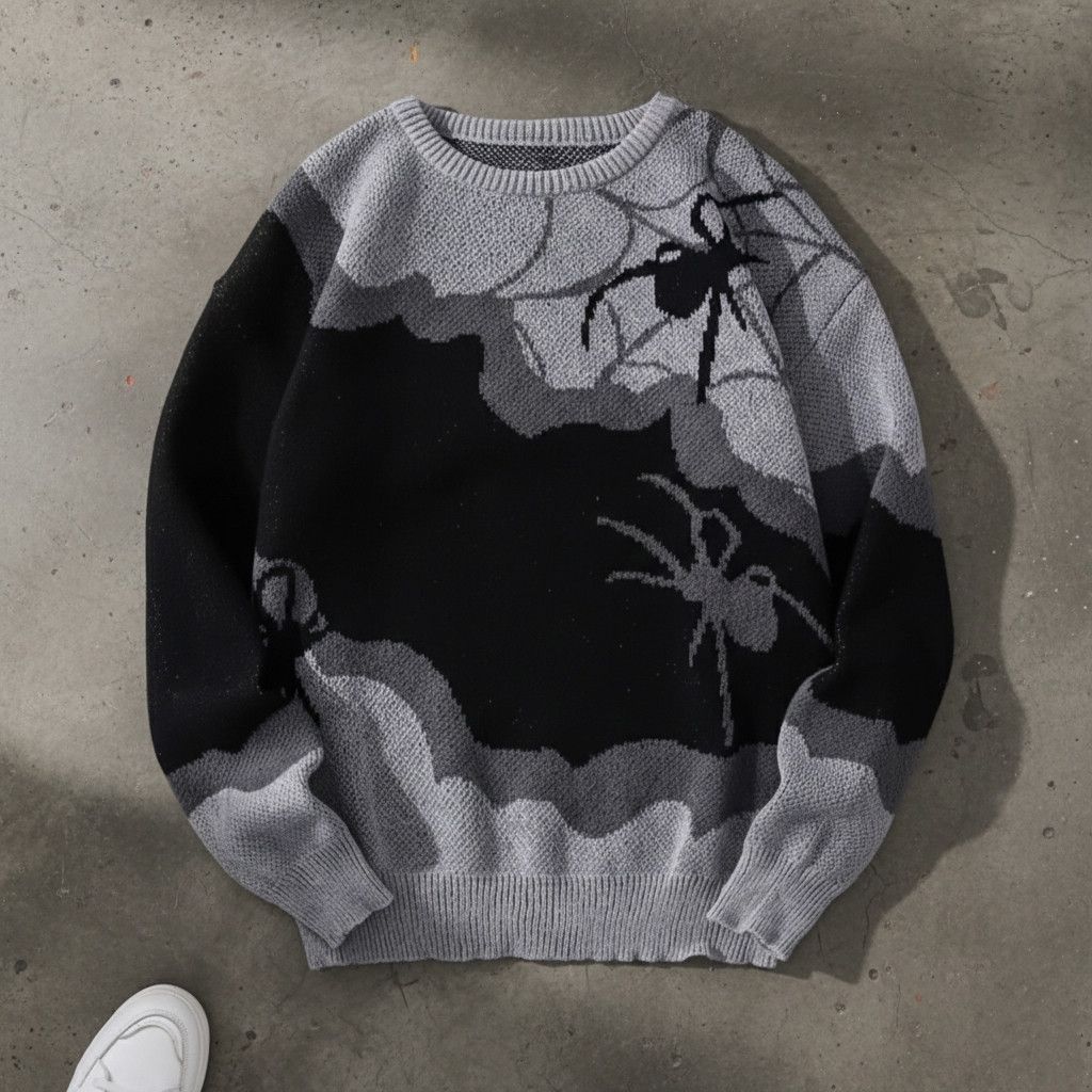 Other Streetwear Double Sided Spider Sweater Jacquard Knitwear Size US XXL / EU 58 / 5 - 1 Thumbnail