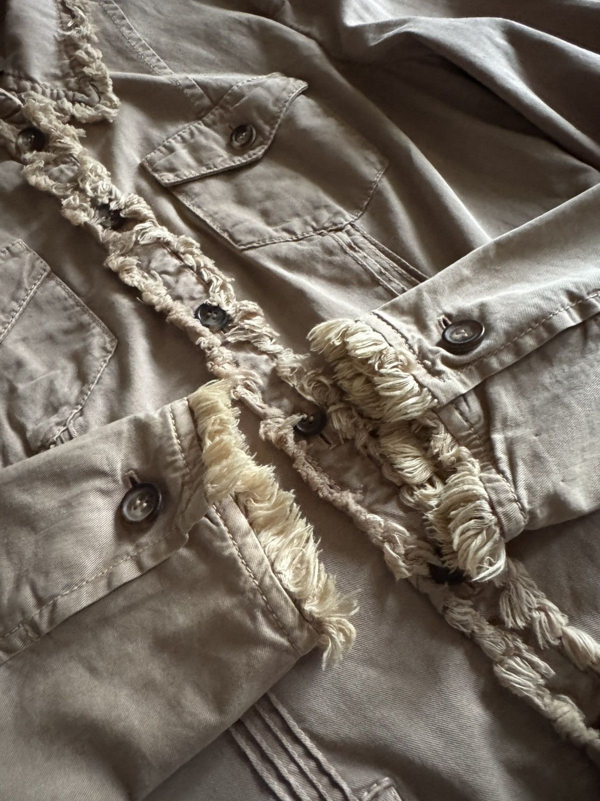 Prada Prada rare luxury denim beige jacket light Size M / US 6-8 / IT 42-44 - 10 Thumbnail