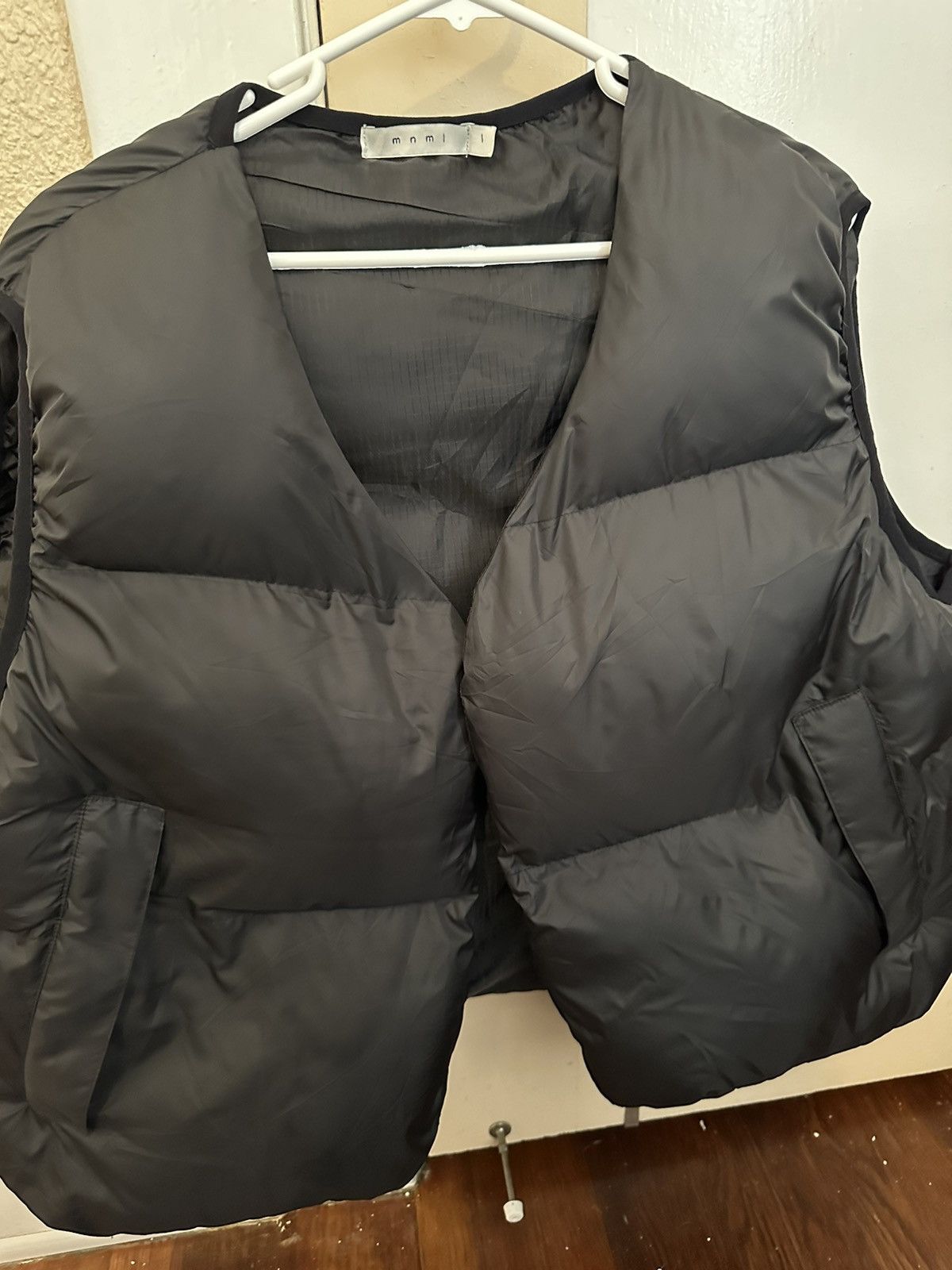 image of Mnml Ez Puffer Vest in Black, Men's (Size Large)