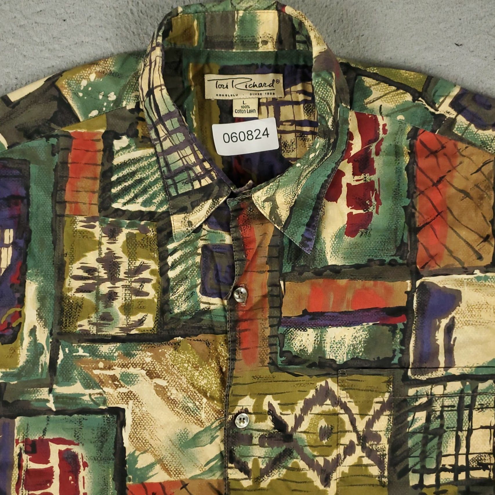 Tori Richard Tori Richard Hawaiian Button-Up Shirt Mens Large Brown Geometric Casual Aloha Size US L / EU 52-54 / 3 - 2 Thumbnail