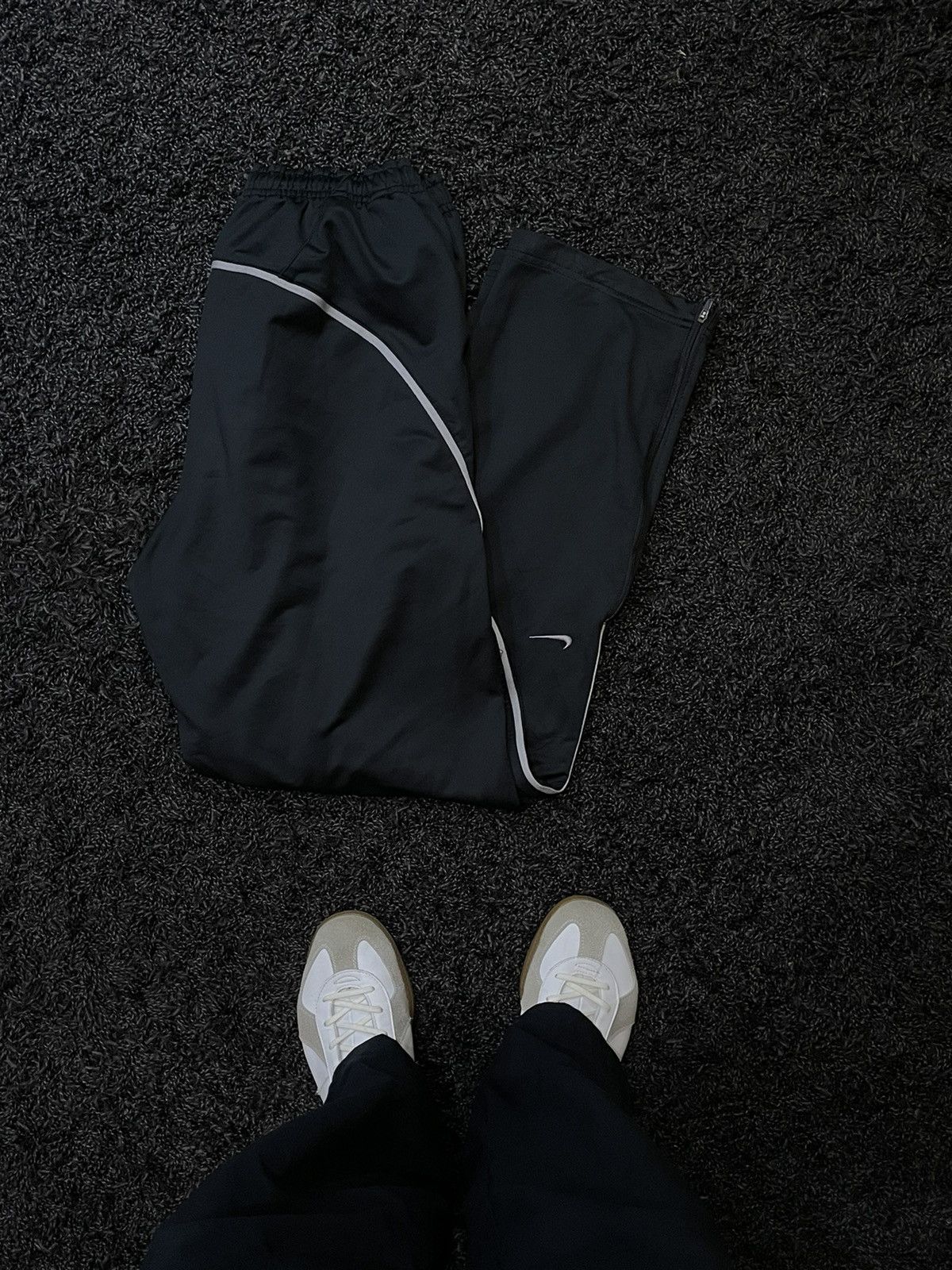 Nike × Vintage 00s Nike Team Vintage Swoosh Joggers Pants Drill Y2K Size US 33 - 7 Thumbnail