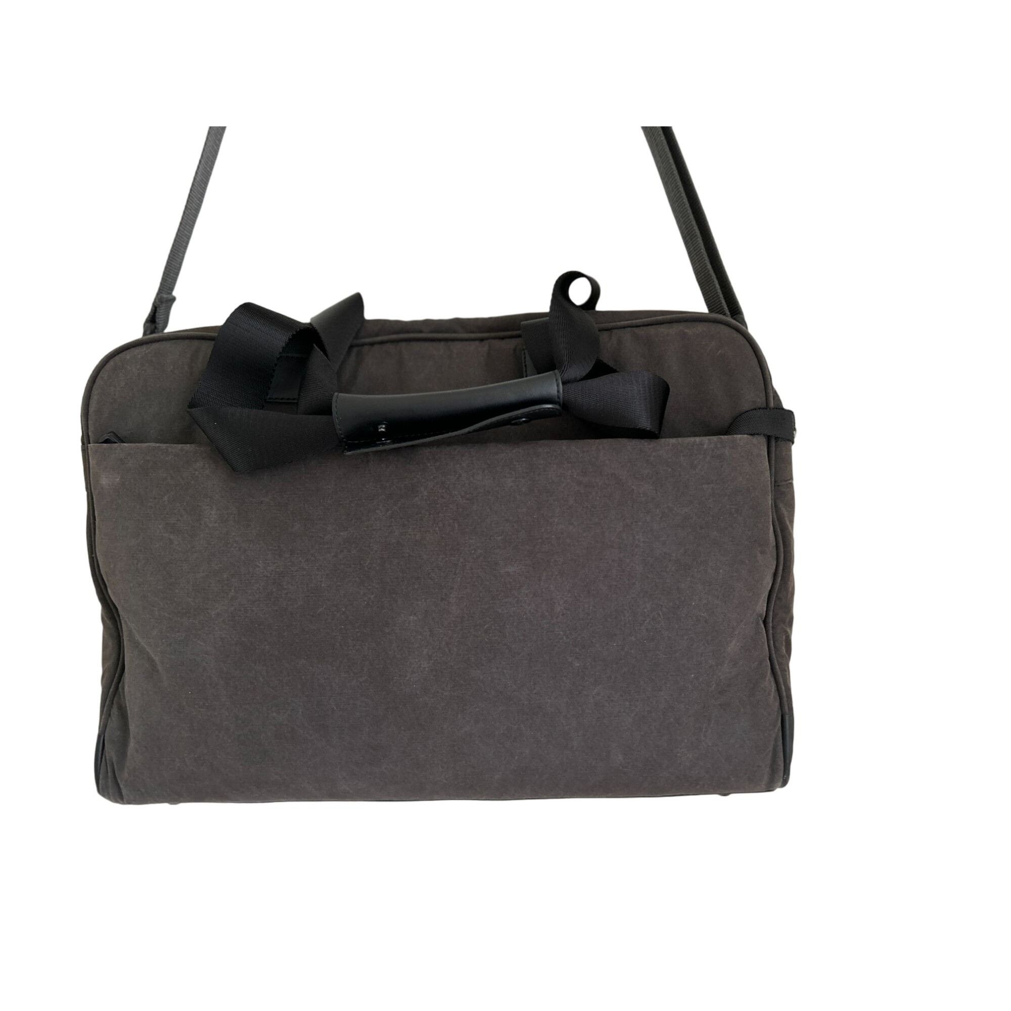 Vintage L&S Lo & Sons Messenger Bag Polished Canvas Charcoal Gray Li Size ONE SIZE - 6 Thumbnail