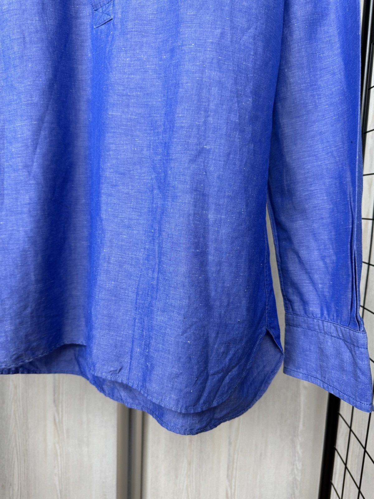 Other Recency of Mine Linen Cotton blue half button shirt Size US M / EU 48-50 / 2 - 7 Thumbnail