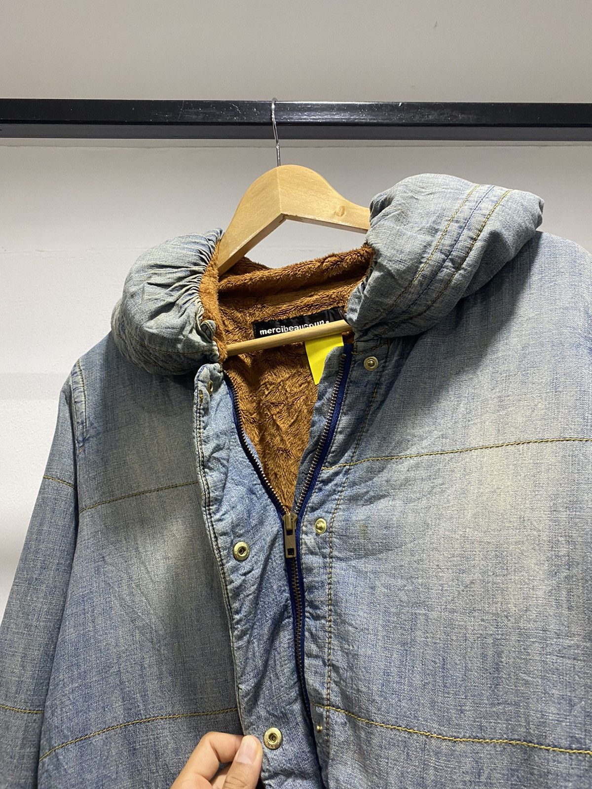 Issey Miyake Mercibeaucoup Denim Down Puffer Quilted Jacket Size US M / EU 48-50 / 2 - 9 Thumbnail