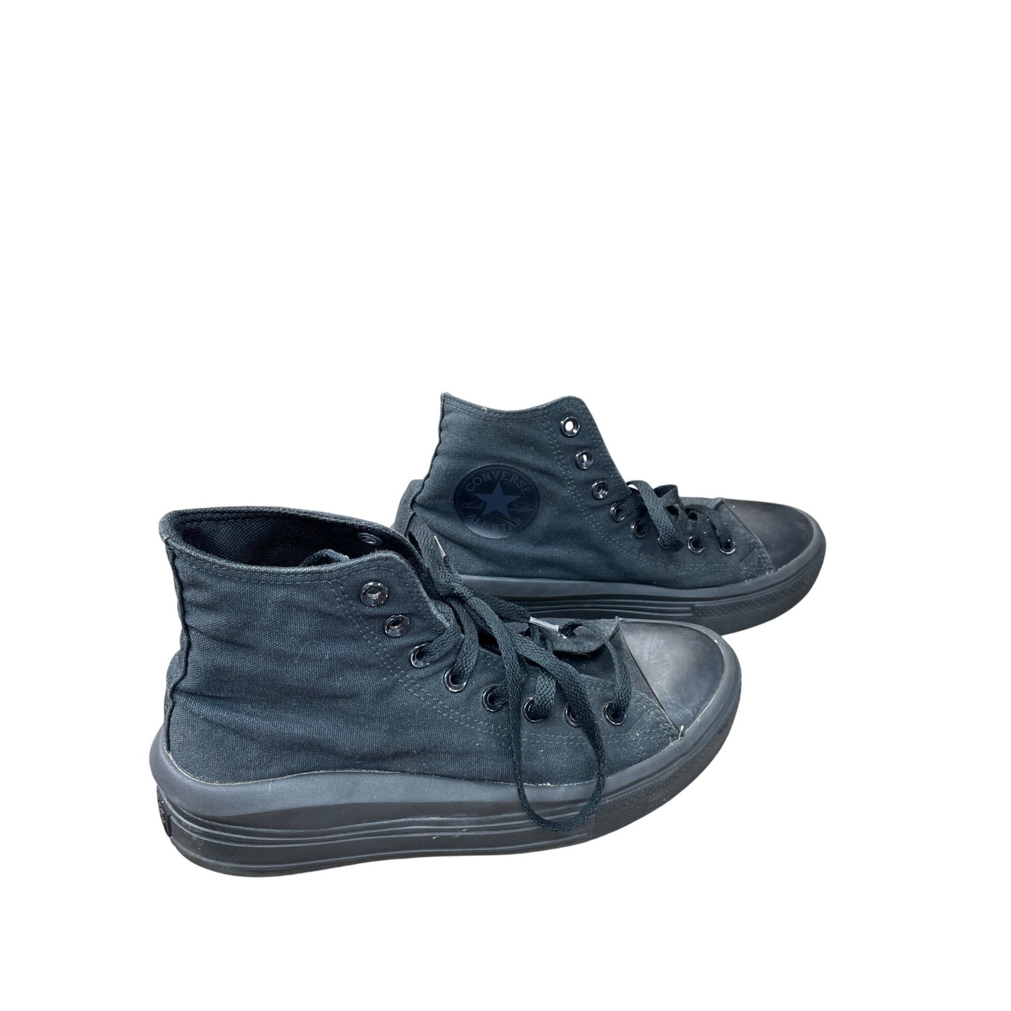 Converse Converse All Star Womens Black High Canvas Platform Sneakers Size US 9 / IT 39 - 4 Thumbnail