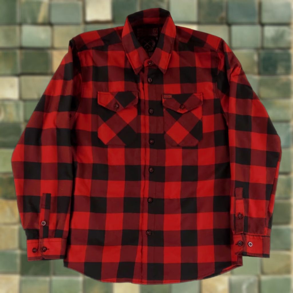 CO Dixxon Flannel Co Redrum Button Down Shirt Buffalo Check Long Sleeve Mens M Red Buffalo Check Flannel Shirt M Mens Size US M / EU 48-50 / 2 - 1 Thumbnail