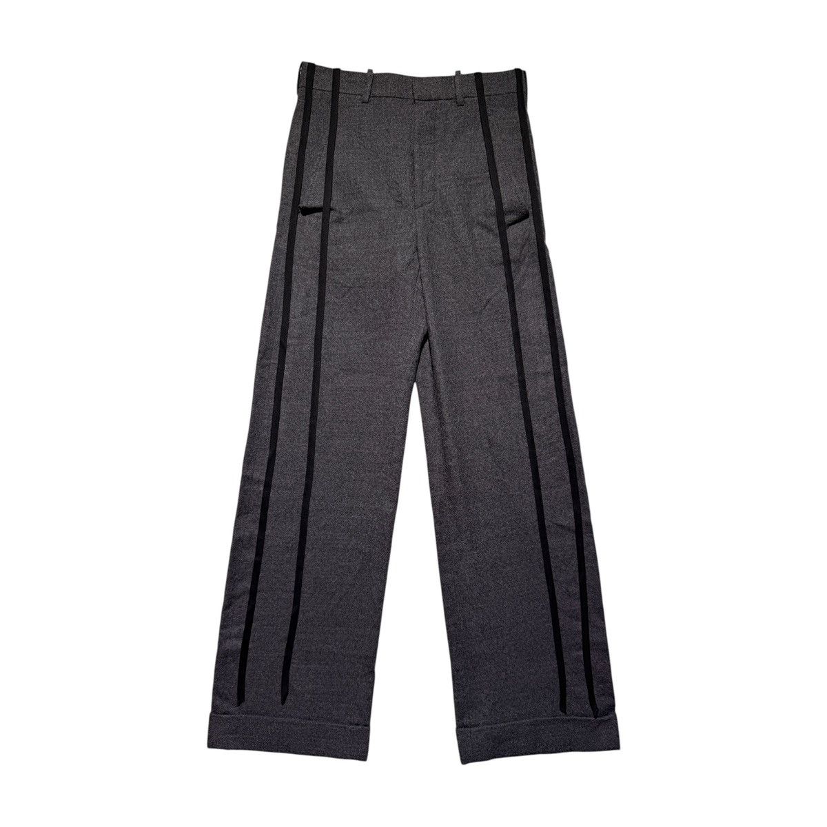 Ann Demeulemeester Wool wide leg strap pant bonne belinda Size US 30 / EU 46 - 1 Thumbnail