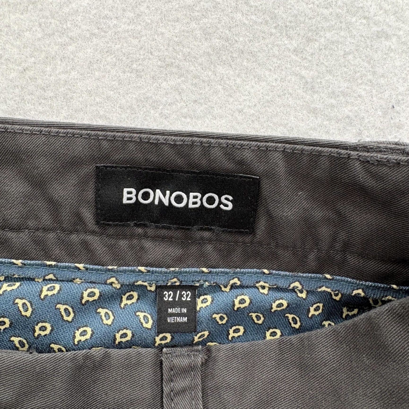 Bonobos Bonobos Chino Pants Mens 32x32 Gray Slim Fit Stretch Casual Work Business Preppy Size US 32 / EU 48 - 6 Thumbnail