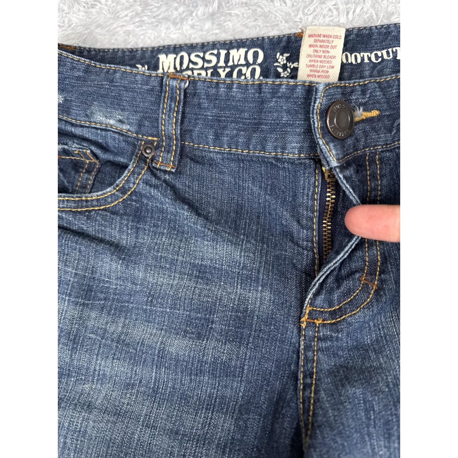 Mossimo Mossimo Supply Co Bootcut Jeans Juniors 9L Blue Med Wash Low Rise Stretch 30x30 Denim Jeans Women's 90s Spring Summer Fall Winter Size 30" / US 8 / IT 44 - 5 Thumbnail