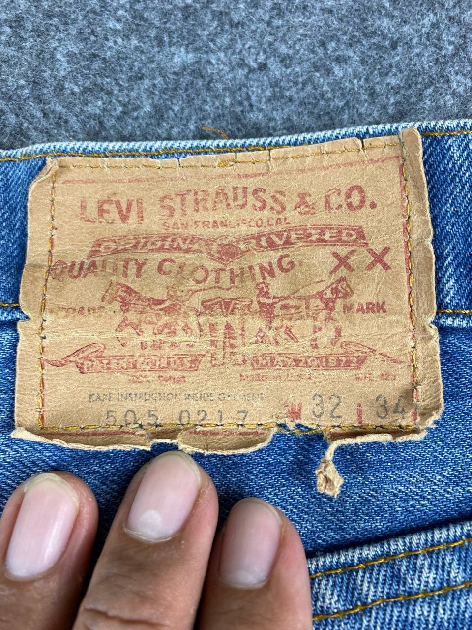Levi's true vintage 70s levis 505 denim talon zipper Size US 32 / EU 48 - 6 Thumbnail