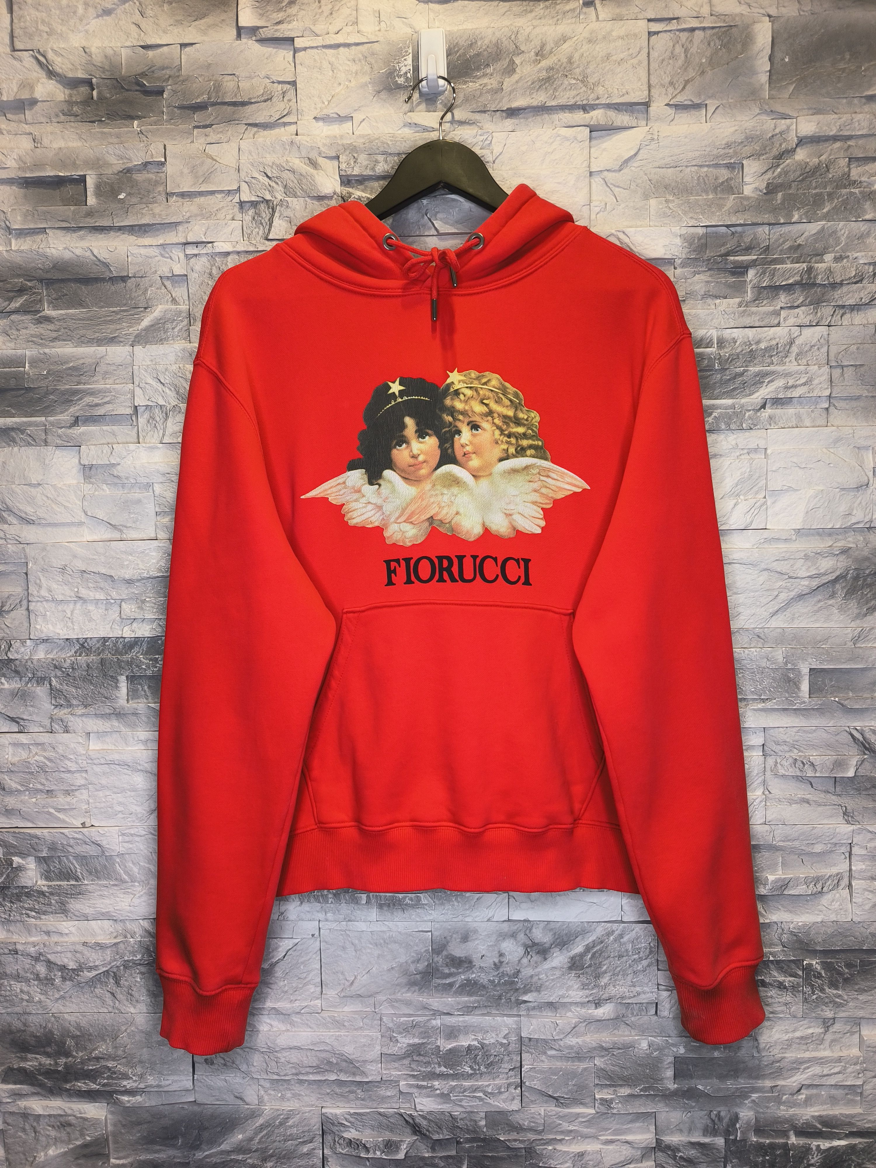 Fiorucci Angels Hoodie Sweatshirt Logo Red