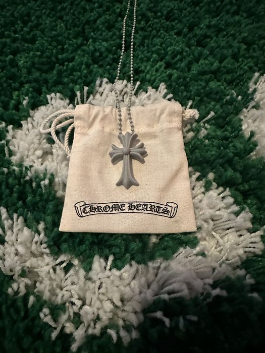 Chrome Hearts Silichrome CH Padlock Fleurknee Pendant 